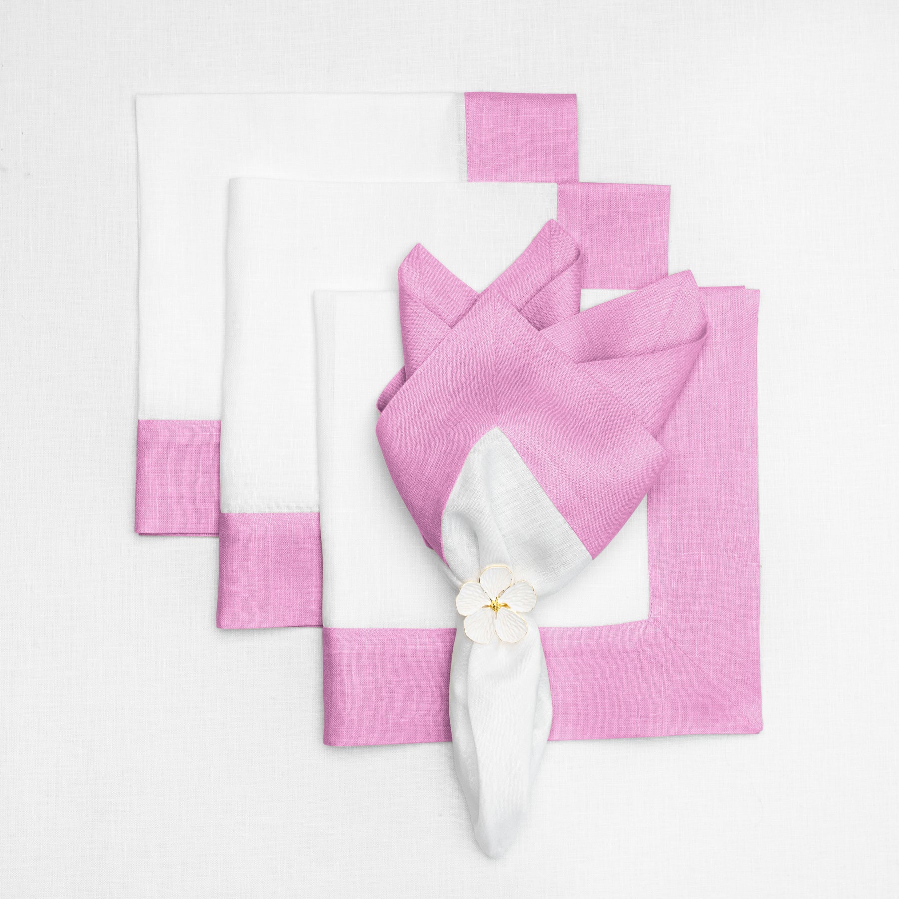 Elegant Contempo Napkins - Set of 4 Premium Cotton Dinner Napkins for Formal Dining, Parties & Special Occasions