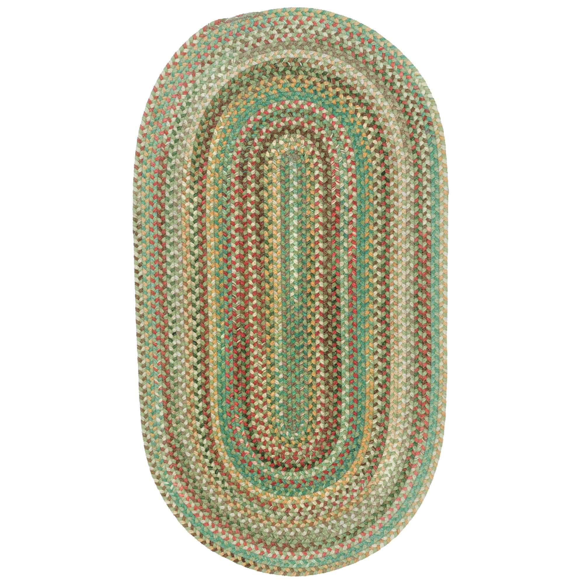 Capel Rugs Sherwood Forest Oval Braided Area Rug 36x60 Inches - Natural Pine Wood Design for Living Room, Bedroom & Home Decor