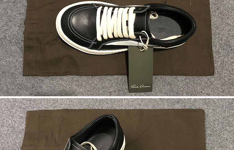 Rick Owens RO 22SS Correct Edition Dark Suede Leather Low Top Sneakers - Men's Luxury Streetwear Shoes for Casual Wear & Fashion Outfits