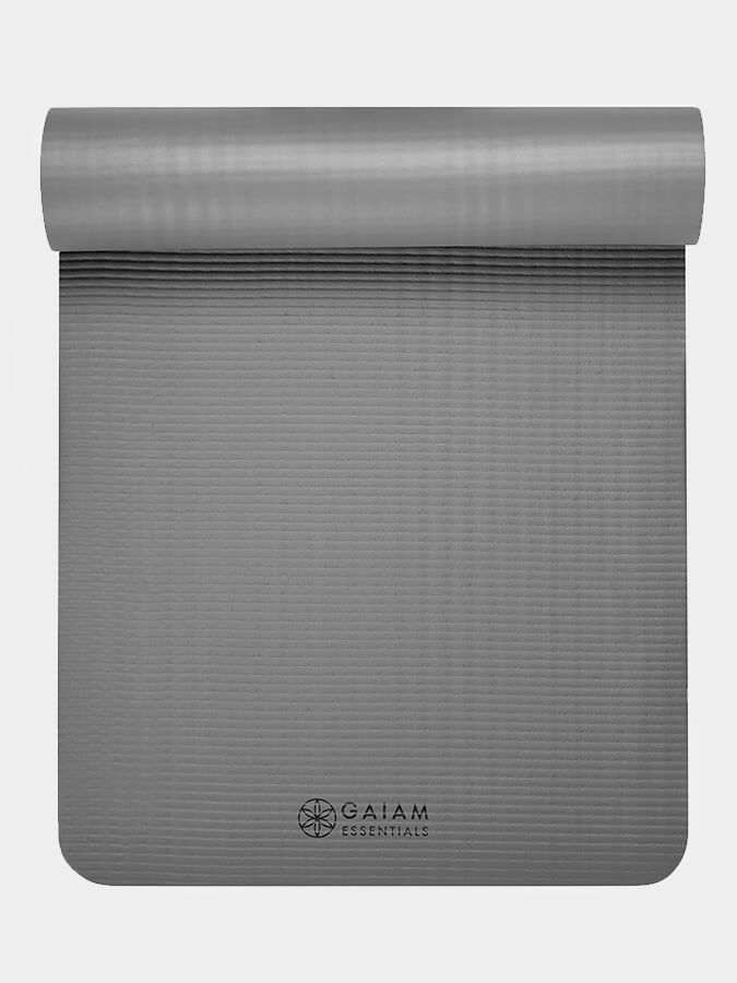 Premium Gaiam Essential Fitness Yoga Mat - 10mm Thick, Non-Slip, Eco-Friendly for Home & Studio Workouts - Perfect for Yoga, Pilates, and Meditation Exercises