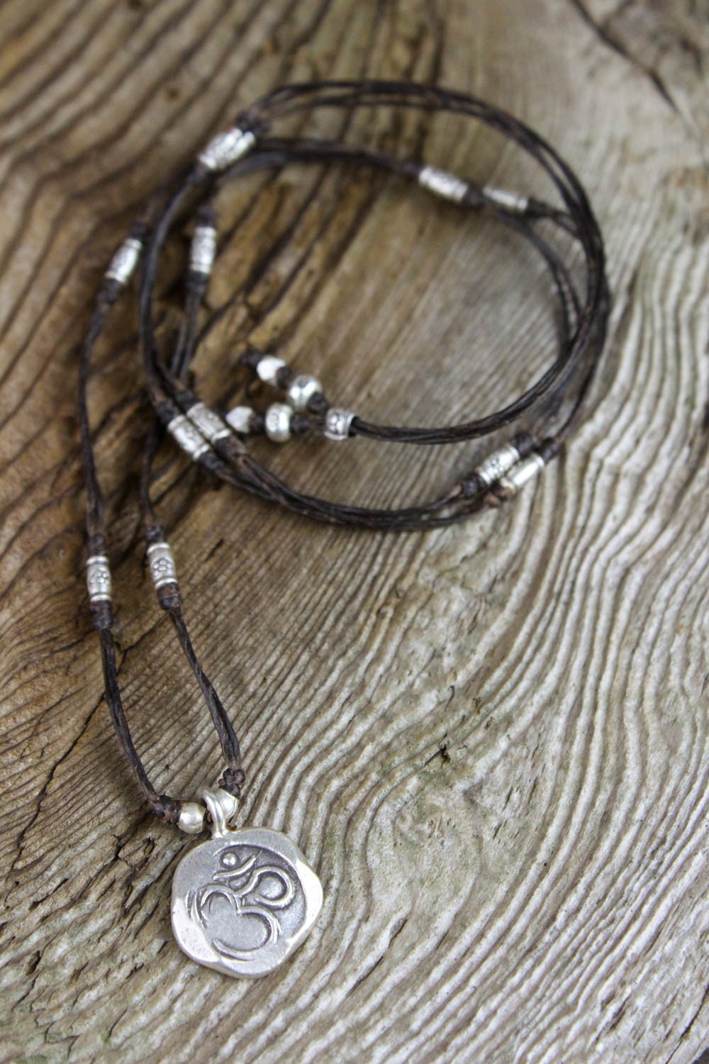 Hand Stamped Om Necklace - Spiritual Jewelry for Yoga & Meditation - Perfect for Mindful Gifts & Boho Fashion