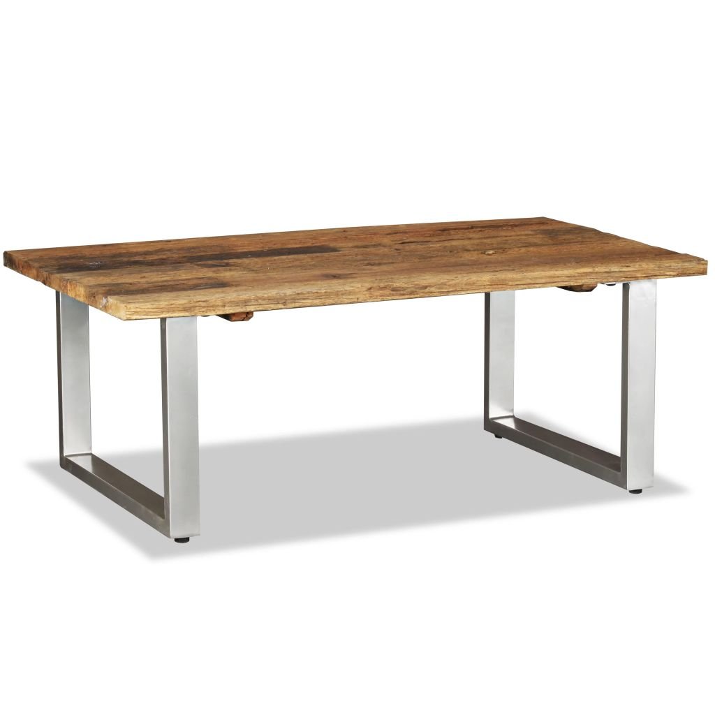 VidaXL Vintage Industrial Coffee Table - 39.4x23.6x15 Inch Brown Wood Cocktail Table for Living Room, Nightstand, Sofa Table, Workstation & Snack Table | Perfect for Home Office, Lounge & Entertainment Areas