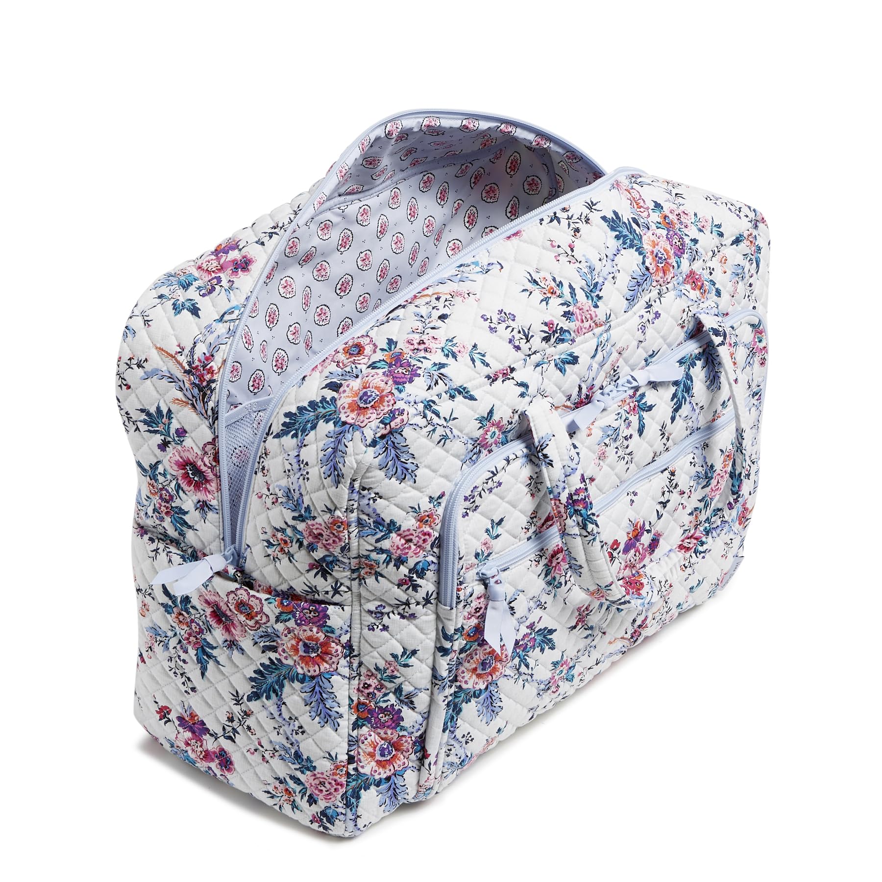 Vera Bradley Women's Cotton Grand Weekender Travel Bag - Spacious Carryall Overnight Bag for Women, Perfect for Weekend Getaways, Gym, Work & Travel Accessories