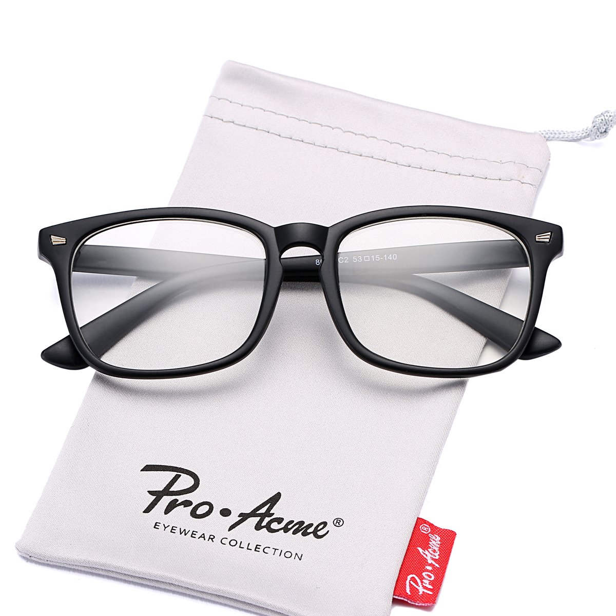 Acme Clear Frame Non-Prescription Glasses for Women & Men - Perfect for Reading, Computer Use, and Fashion Accessories