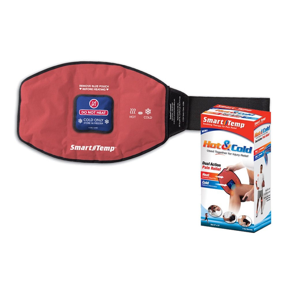 SmartTemp Dual Action Hot & Cold Therapy Pad - Reusable Heating & Cooling Gel Pack for Pain Relief, Muscle Soreness, Injuries & Swelling - Perfect for Back Pain, Arthritis, Headaches & Post-Workout Recovery