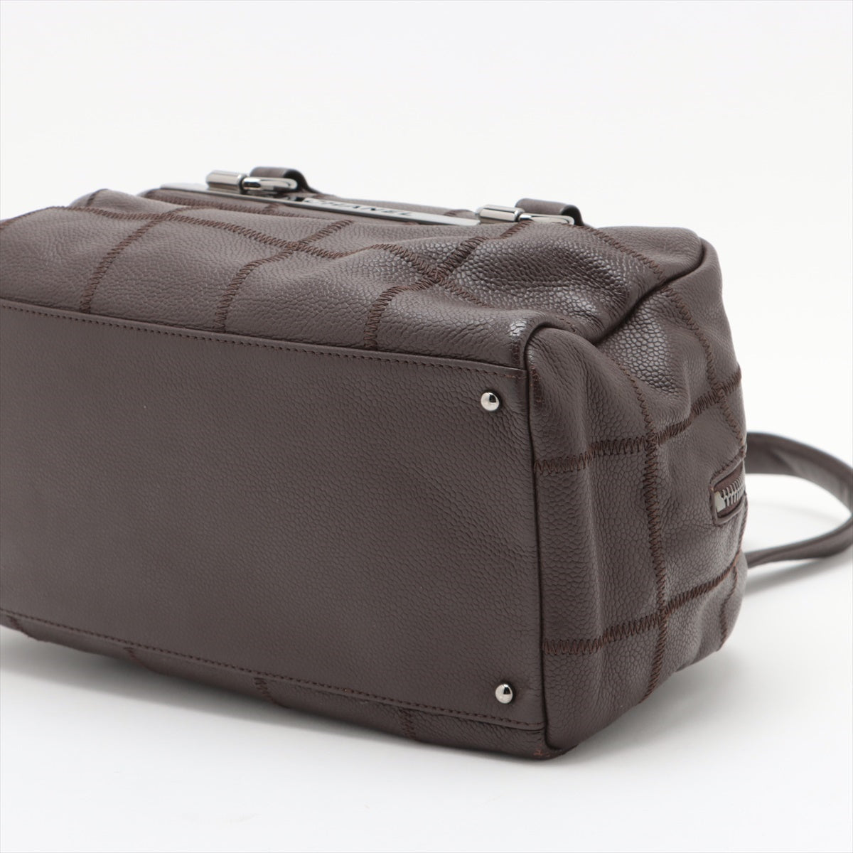 Chanel Brown Caviar Leather Shoulder Bag with Silver Metal Hardware - Classic Chocolate Bar Design 9420355 #2482 | Perfect for Work, Travel & Evening Events