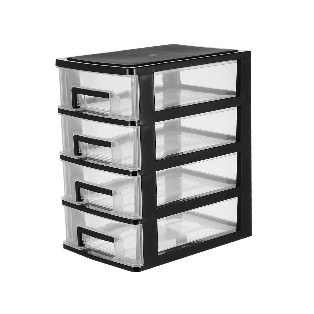 iFundom 4-Drawer Plastic Storage Organizer Cabinet - Stackable Shelf Rack for Home, Office & Closet - Multifunctional Storage Box for Clothes, Toys, Crafts & Office Supplies
