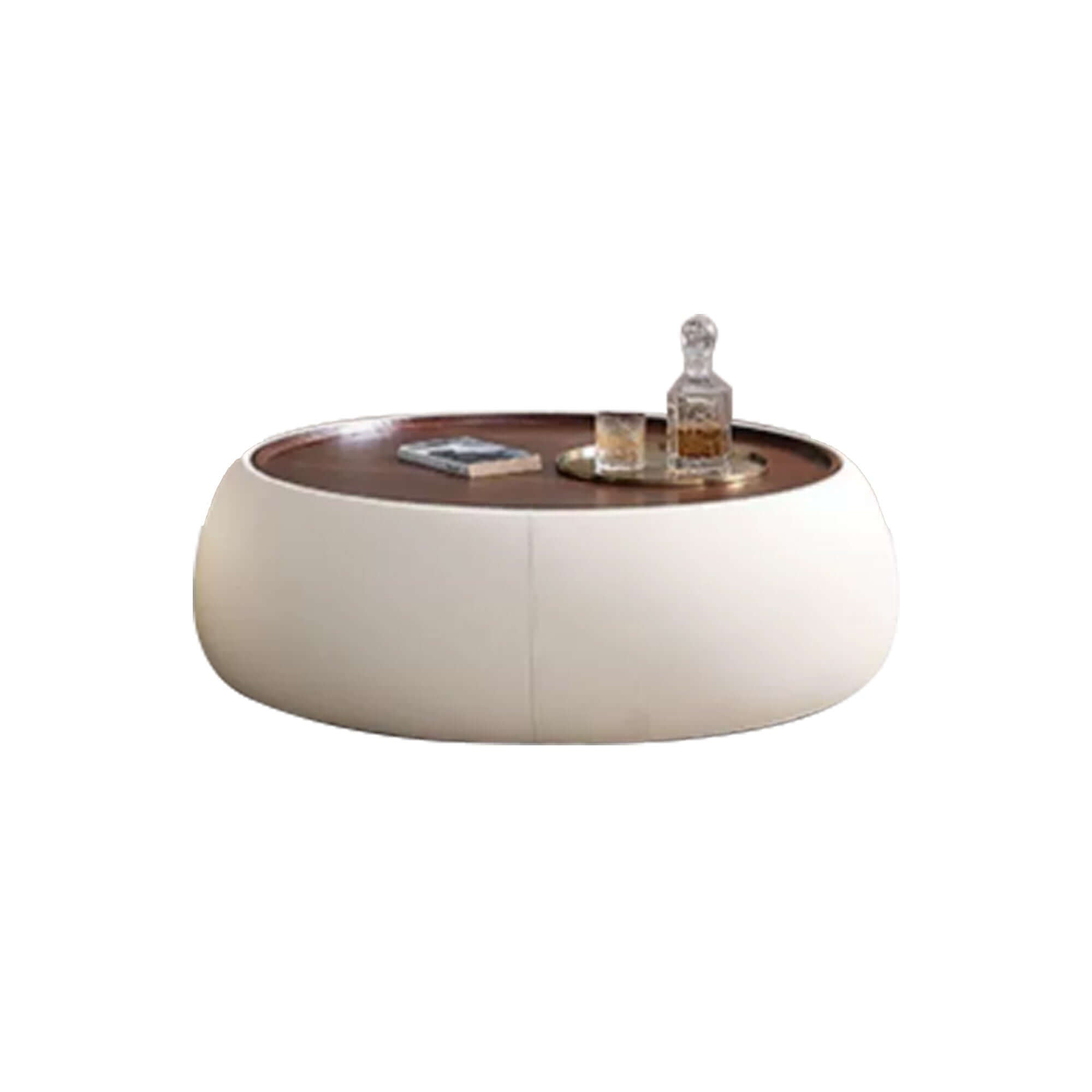 Modern Round Coffee Table with Storage - Light Luxury Design for Living Room, Office & Lounge Areas - Perfect for Small Spaces & Home Decor