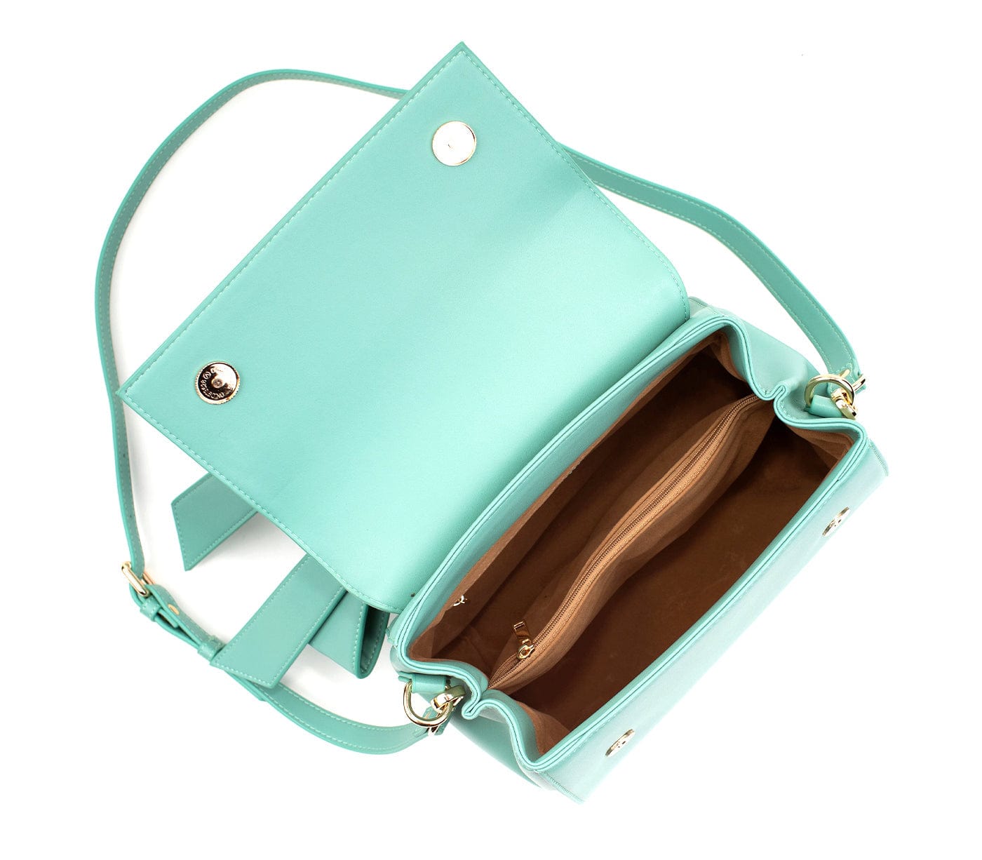 Vegan Leather Handbag for Women | Cottontail Crossbody Purse in Cyan | Ethical Fashion Accessory for Work, Travel & Everyday Use