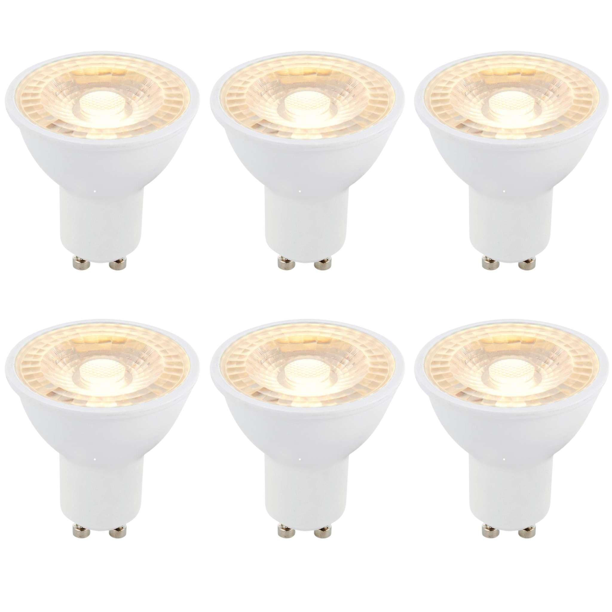 6-Pack GU10 LED Bulbs 6W 38° Beam Angle Warm White 2700K - Perfect for Recessed Lighting, Track Lights, and Home Decor