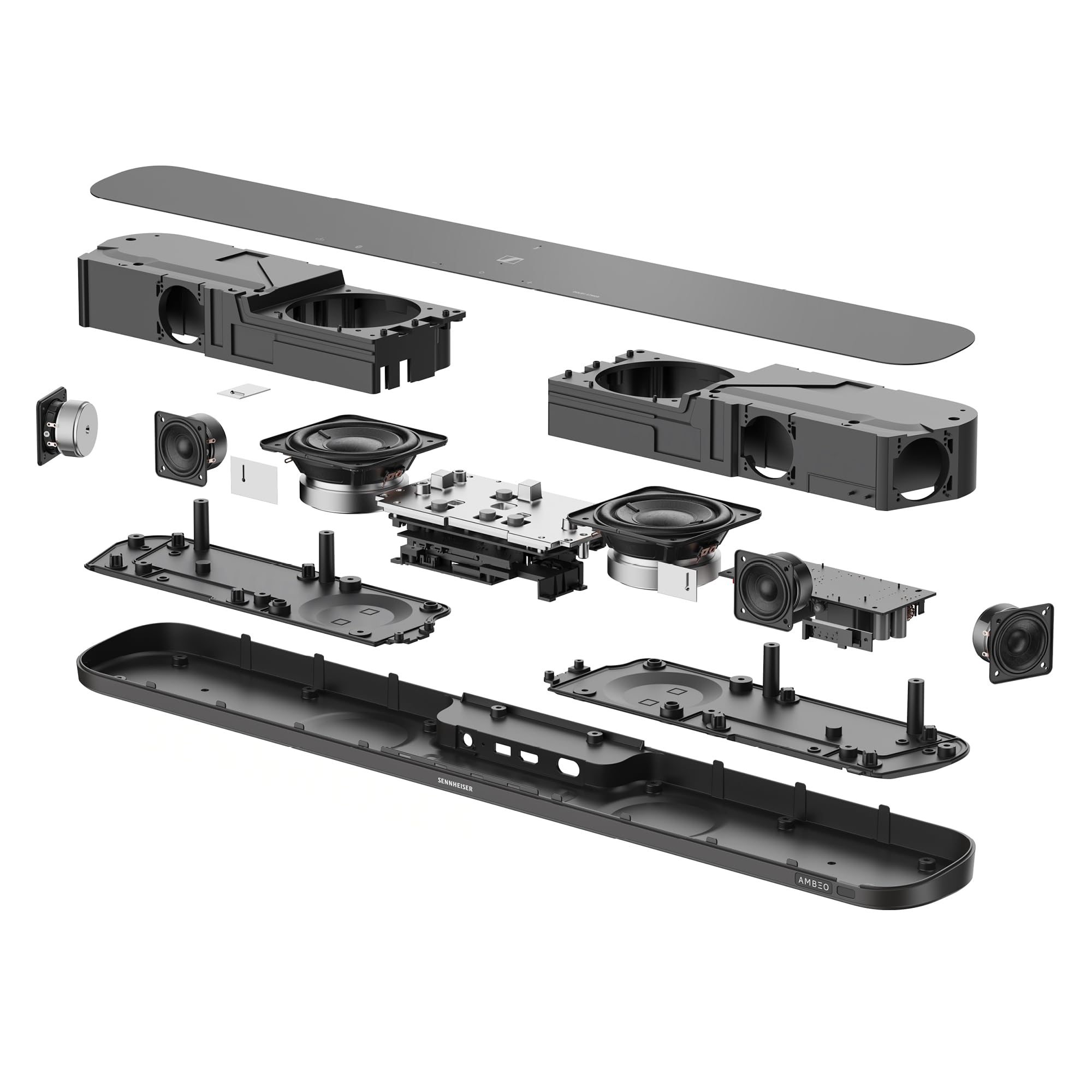 Sennheiser AMBEO Soundbar Mini - Compact 3D Soundbar with Immersive Audio for TV, Movies & Music | Adaptive EQ, Bluetooth/WiFi Connectivity | Perfect for Home Theater & Gaming Setup