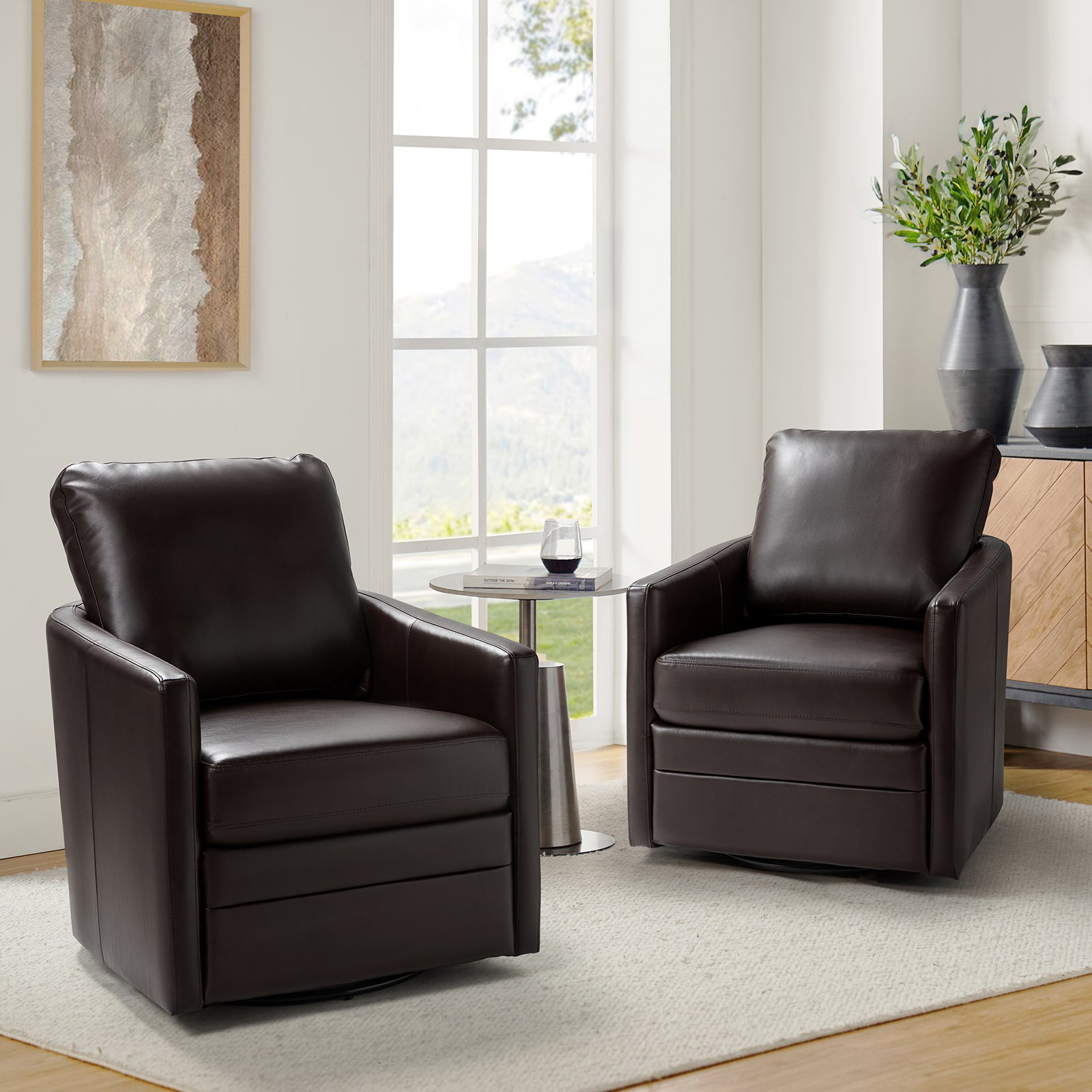Aurora Swivel Chair - 360 Degree Rotating Modern Office Chair with Ergonomic Design for Home & Workspace Comfort
