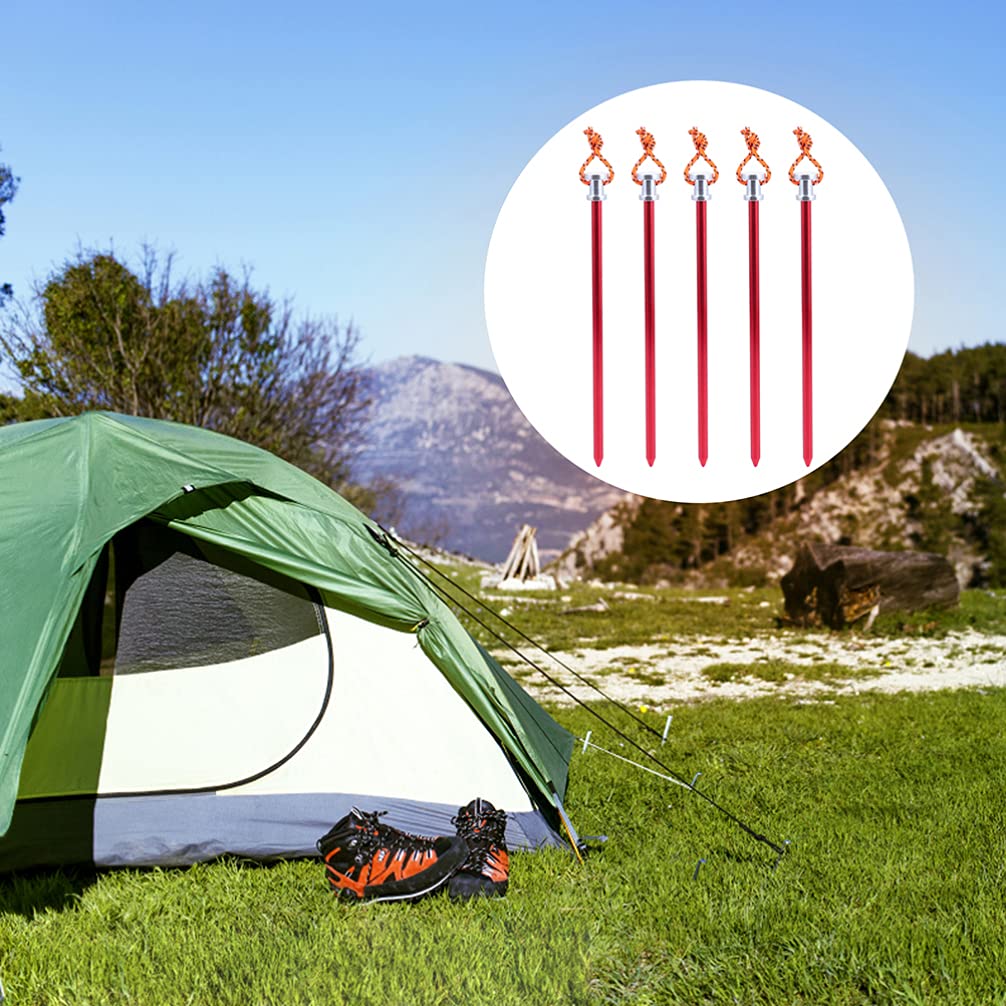 Durable 4-Pack BESPORTBLE Tent Pegs - Heavy Duty Tent Stakes for Camping, Hiking & Picnic - Rustproof Ground Nails for Outdoor Tents, Canopy & Shelter Accessories
