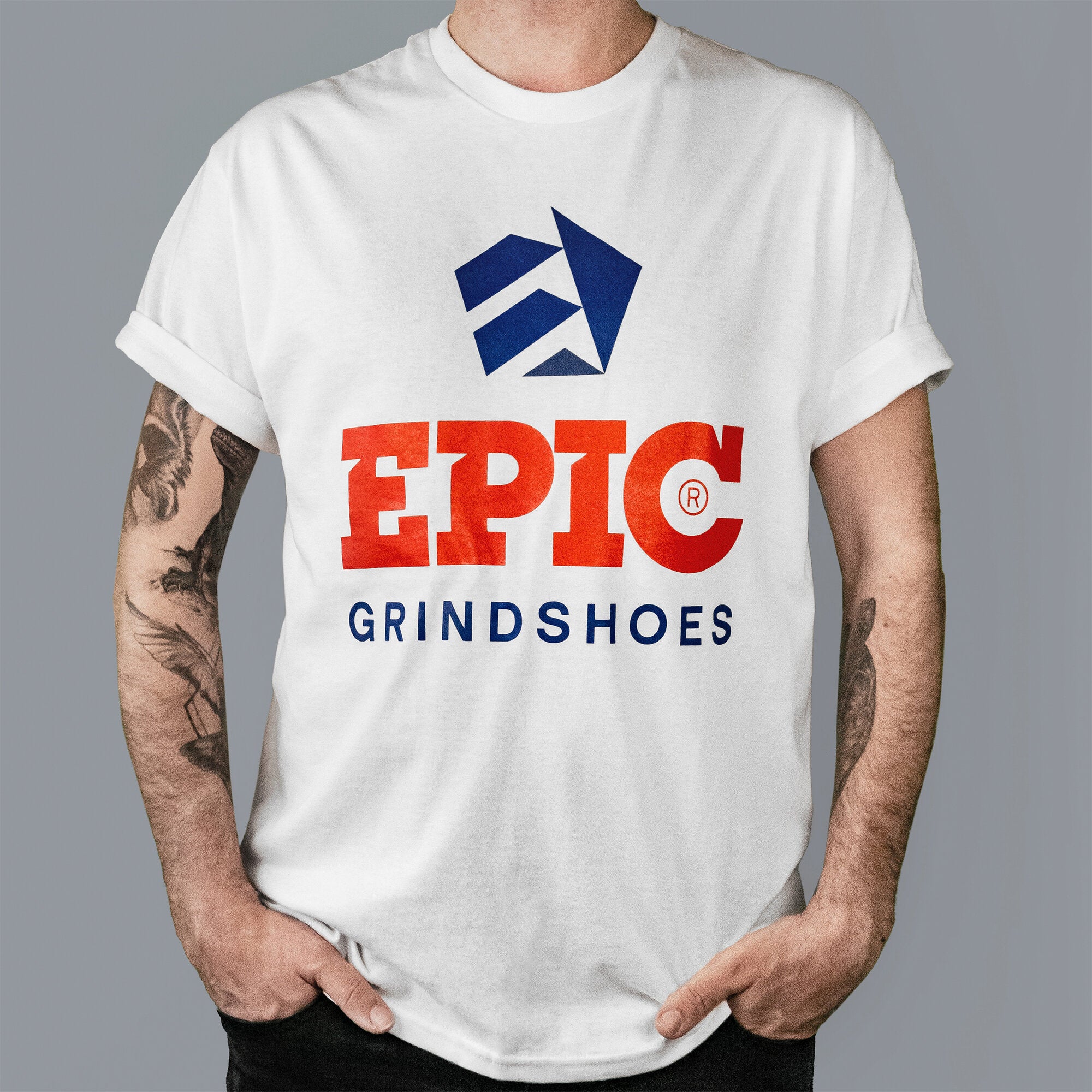 Epic Emblem Graphic T-Shirt for Men - Soft Cotton White Tee - Casual Wear & Street Style Outfits