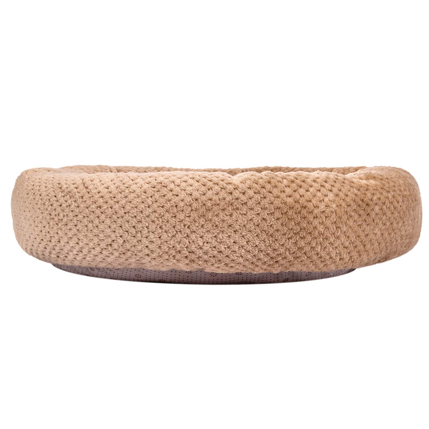 Premium WONDER MIRACLE Plush Pet Bed - Ultra Soft Dog & Cat Bed for Crates, Washable (24x24 Inch, Mocha Brown) - Perfect for Indoor Pets, Cozy Sleeping & Crate Training