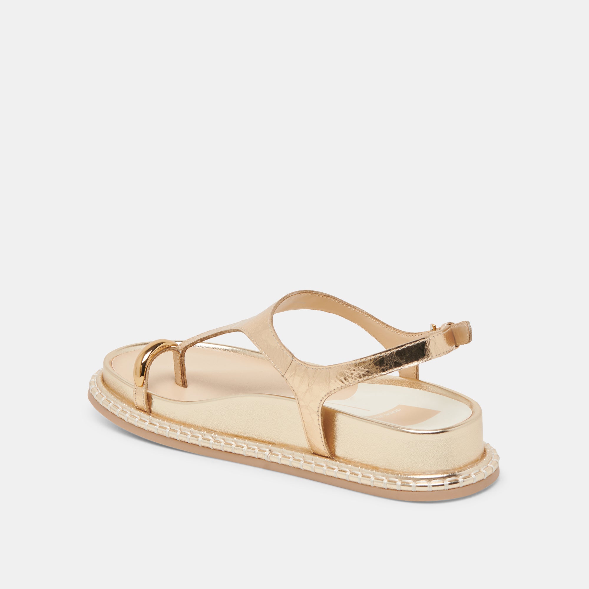 STEFAN Distressed Leather Sandals for Women - Gold Gladiator Sandals for Summer, Beach, and Casual Outfits