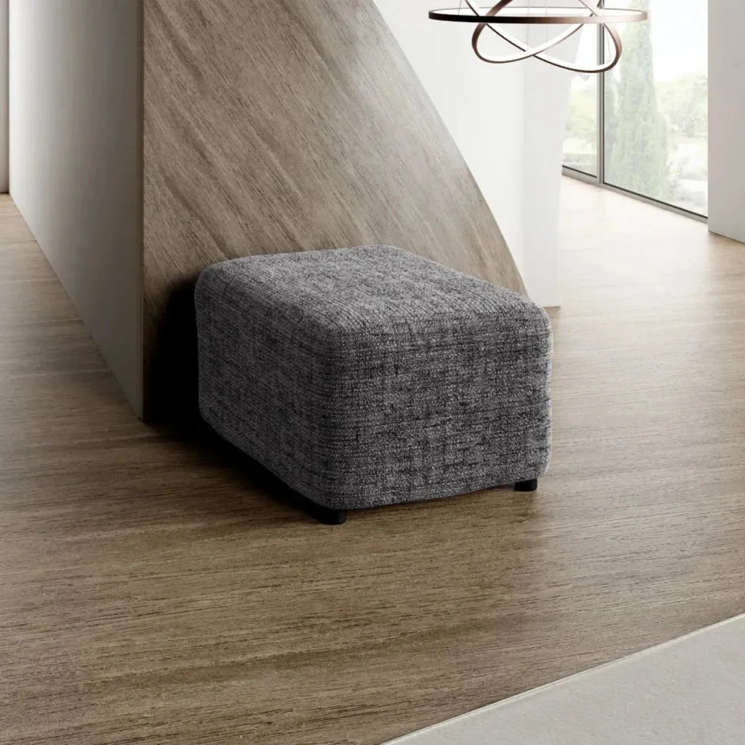 Medium Ottoman Slipcover - Microfiber Printed Collection - Perfect for Living Room, Bedroom & Home Decor