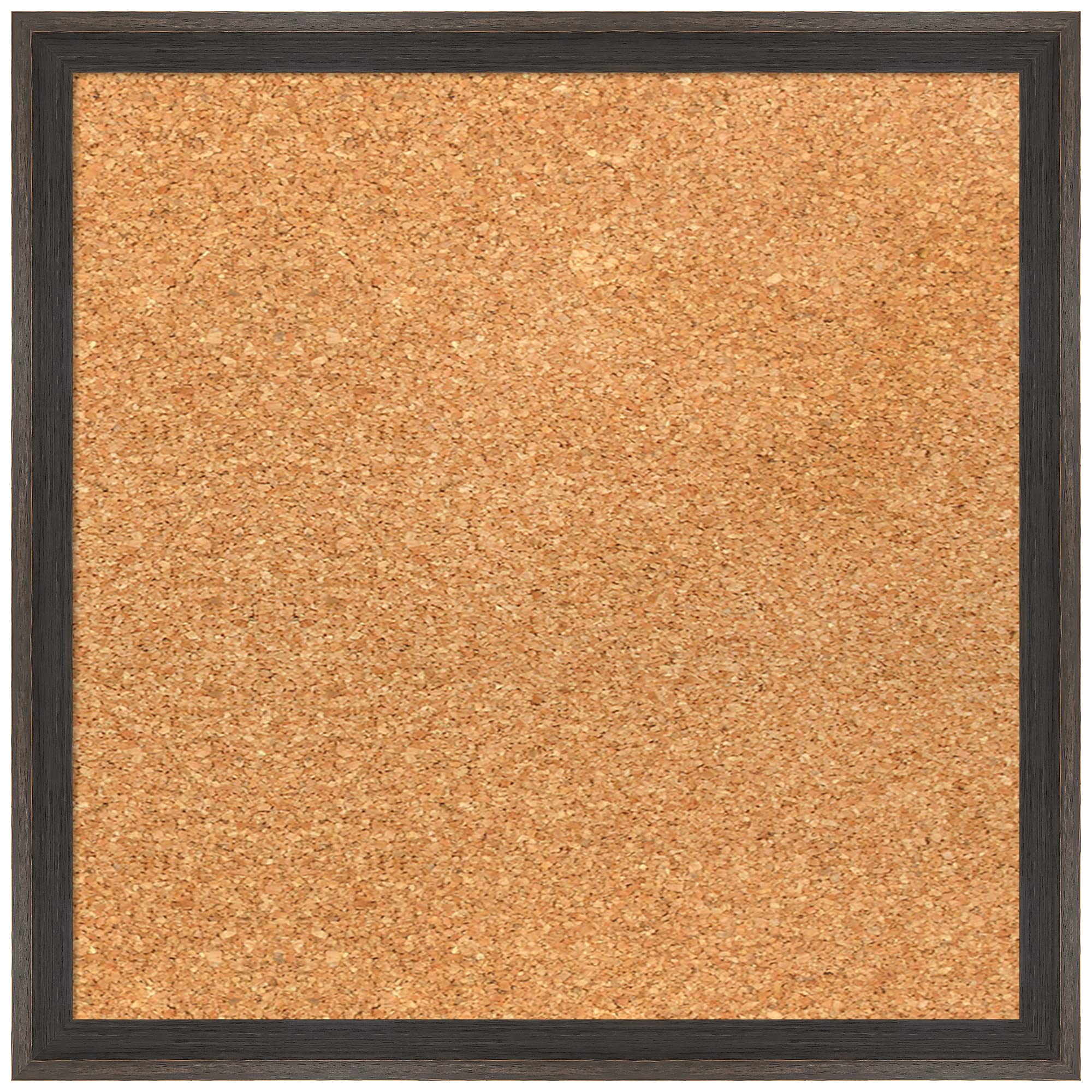 Amanti Art 15x15 Natural Cork Board with Brown Frame - Vision Board, Office Decor & Home Organization Pinboard for Notes, Photos & Memos - Perfect for Bedroom, Office & Dorm Room Display