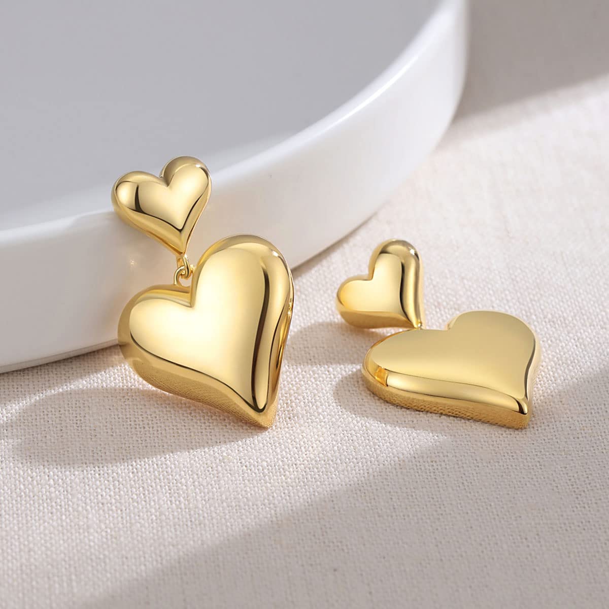 925 Sterling Silver Heart Drop Earrings for Women - Elegant Dangle Charm Jewelry for Parties, Weddings & Everyday Wear
