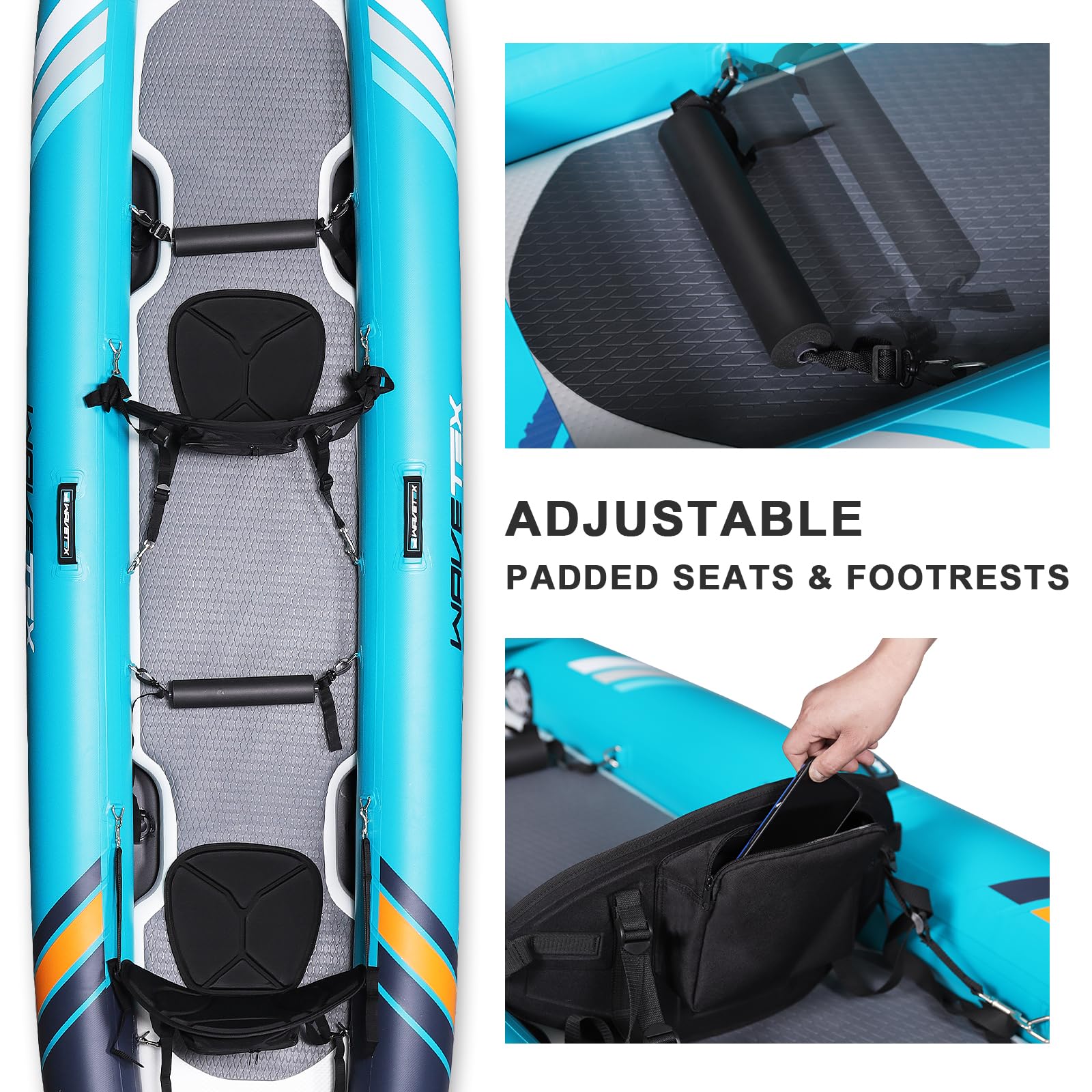 **Inflatable Kayak for Adults - Lightweight, Durable & Foldable Blow Up Kayak for Rivers, Lakes & Coastal Waters - Perfect for Camping, Fishing & Water Adventures**