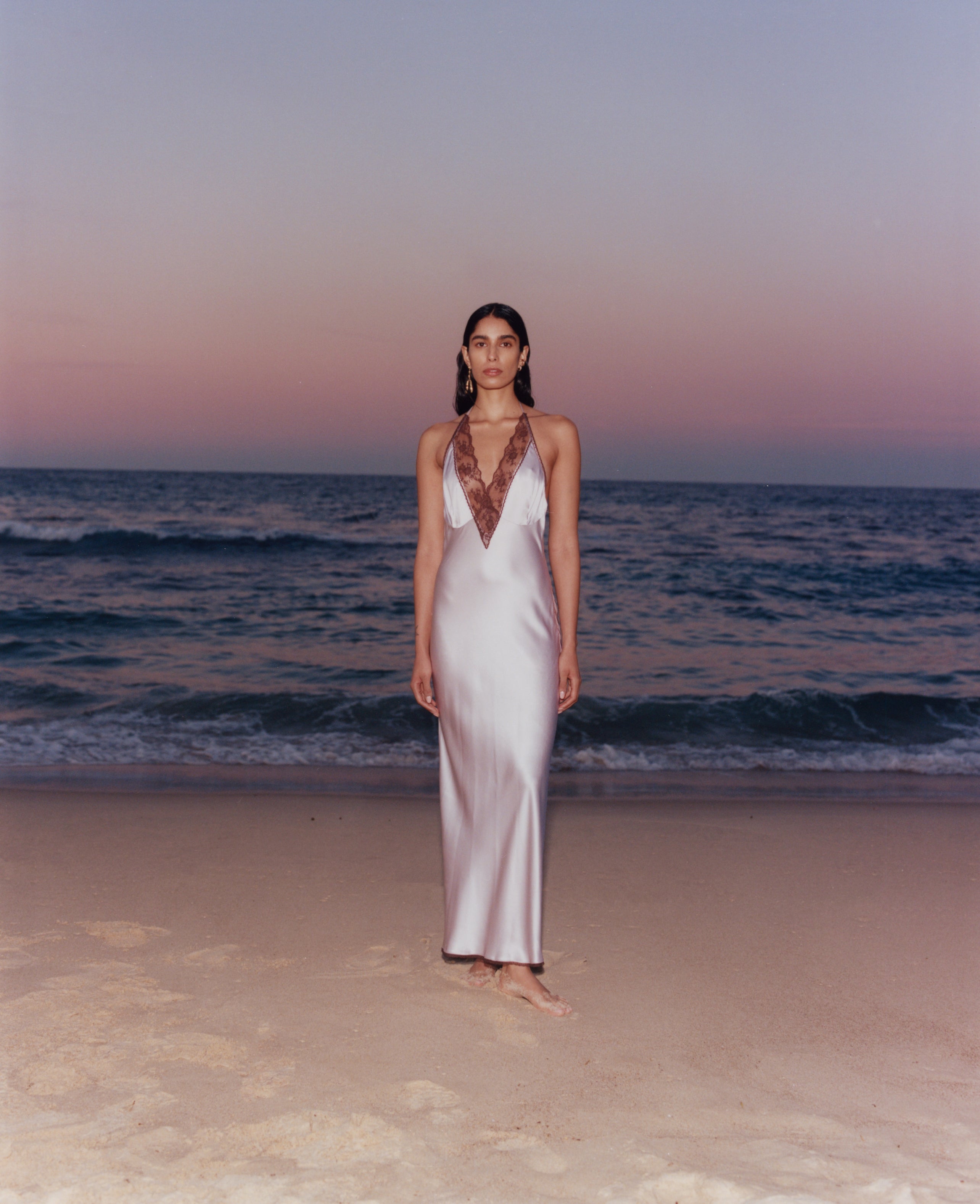 Aries Halter Gown - Elegant Women's Summer Dress for Beach, Party & Special Occasions | Flowy Chiffon Fabric with Adjustable Straps