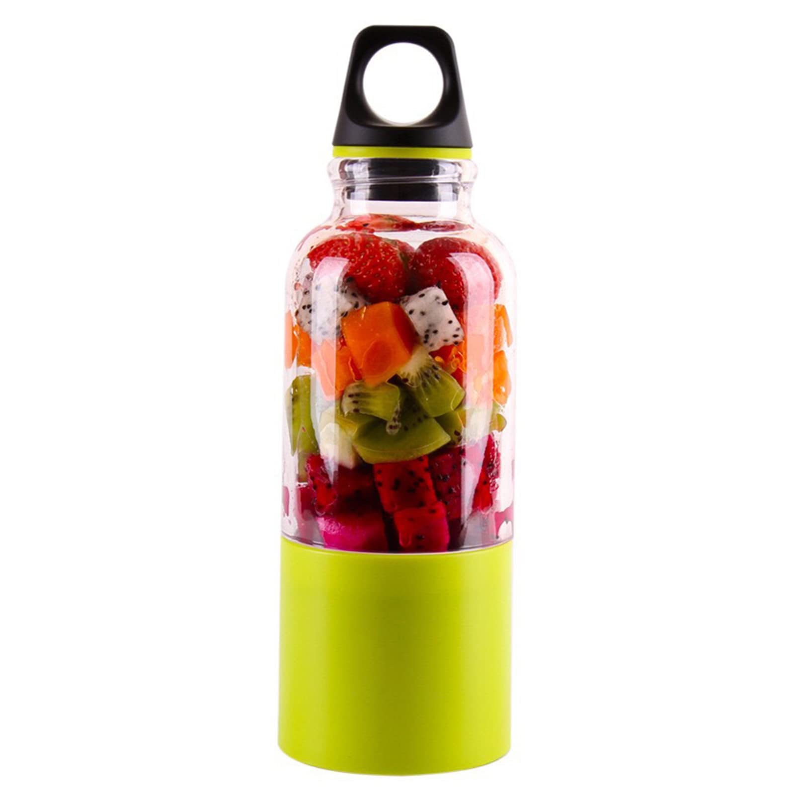Firlar 17oz Portable Smoothie Blender - USB Rechargeable Personal Blender with 4 Stainless Steel Blades & Travel Handle | Perfect for Fresh Juices, Protein Shakes & Ice Crushing | Ideal for Home, Office, Gym & Outdoor Activities | Green