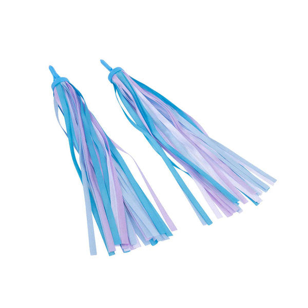 Blue and White I Glide Scooter Ribbons - Fun Decorative Streamers for Kids Scooters & Bikes - Perfect for Outdoor Play & Birthday Parties