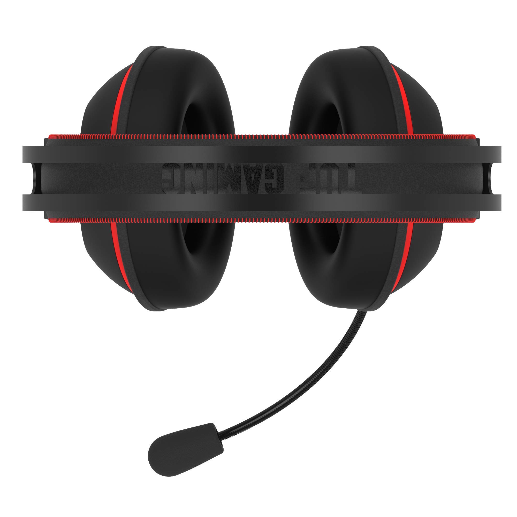 ASUS TUF Gaming H7 Wired Gaming Headset for PC & PS4 - 7.1 Virtual Surround Sound, Comfortable Eyewear-Friendly Ear Cushions - Red | Perfect for FPS, RPG & Online Multiplayer Gaming Sessions