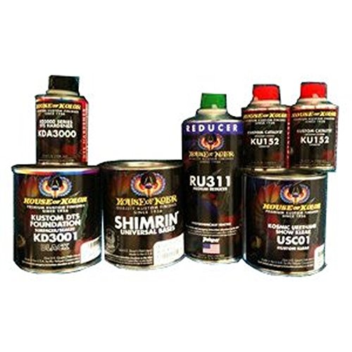 House of Kolor S2-25 Black USC01 KD3001 Automotive Paint Primer Base & Clear Coat Kit - Professional Car Body Repair & Custom Painting Solution