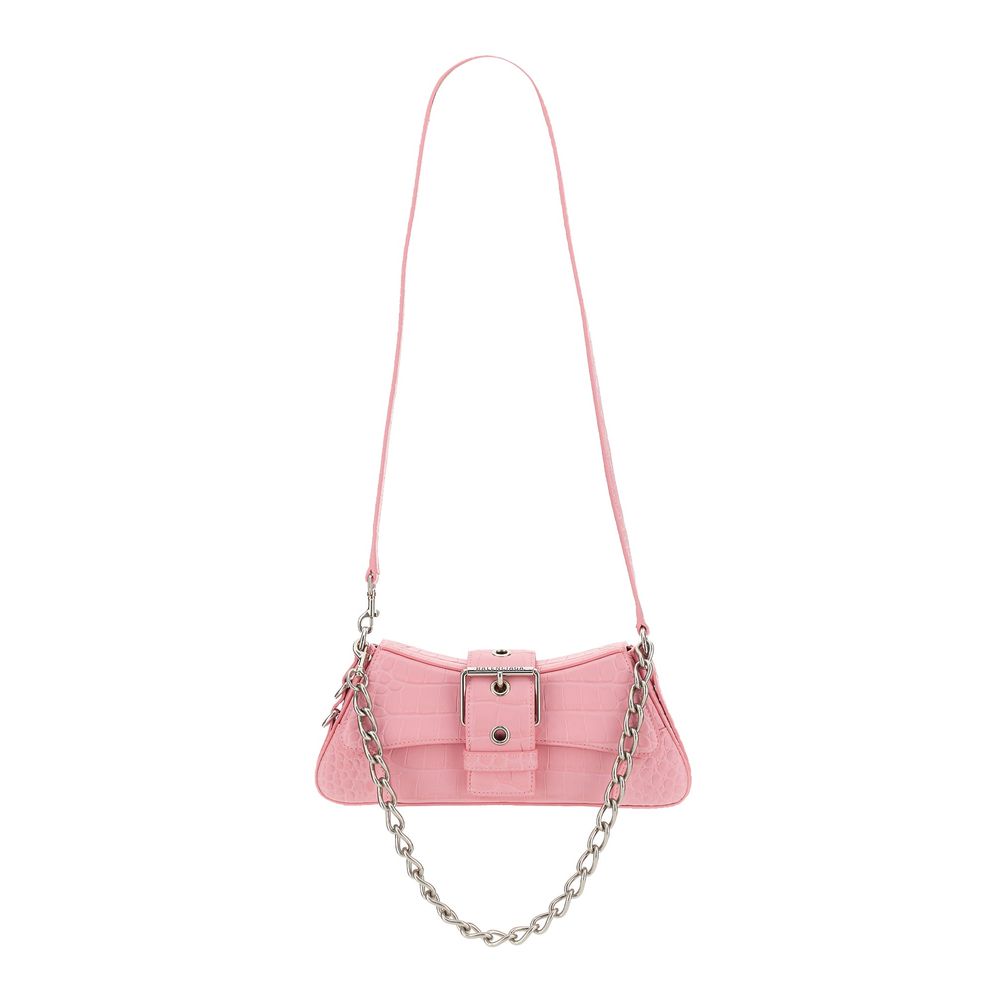 Balenciaga Soft Leather Flap Bag for Women - Pink Luxury Crossbody Purse | Perfect for Date Night, Parties & Everyday Use