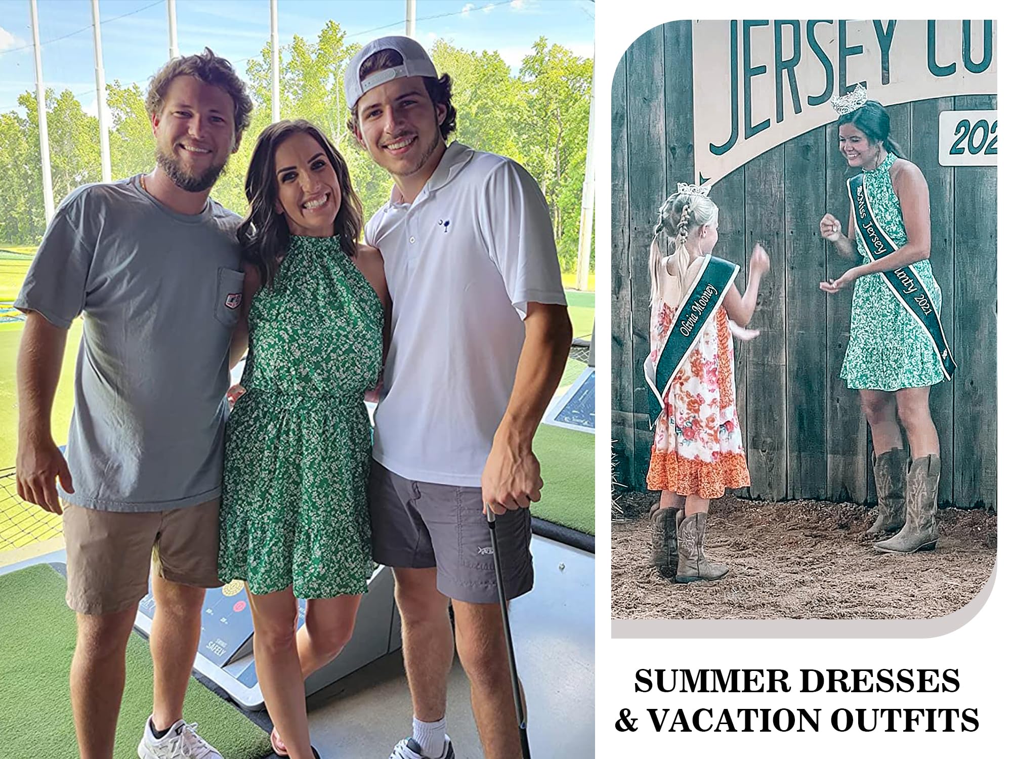 Women's Summer Chiffon Dress - Sleeveless Spaghetti Strap Blouse with Ruffle Skirt & Flowy Sun Outfit - Perfect for Beach, Vacation, and Casual Wear