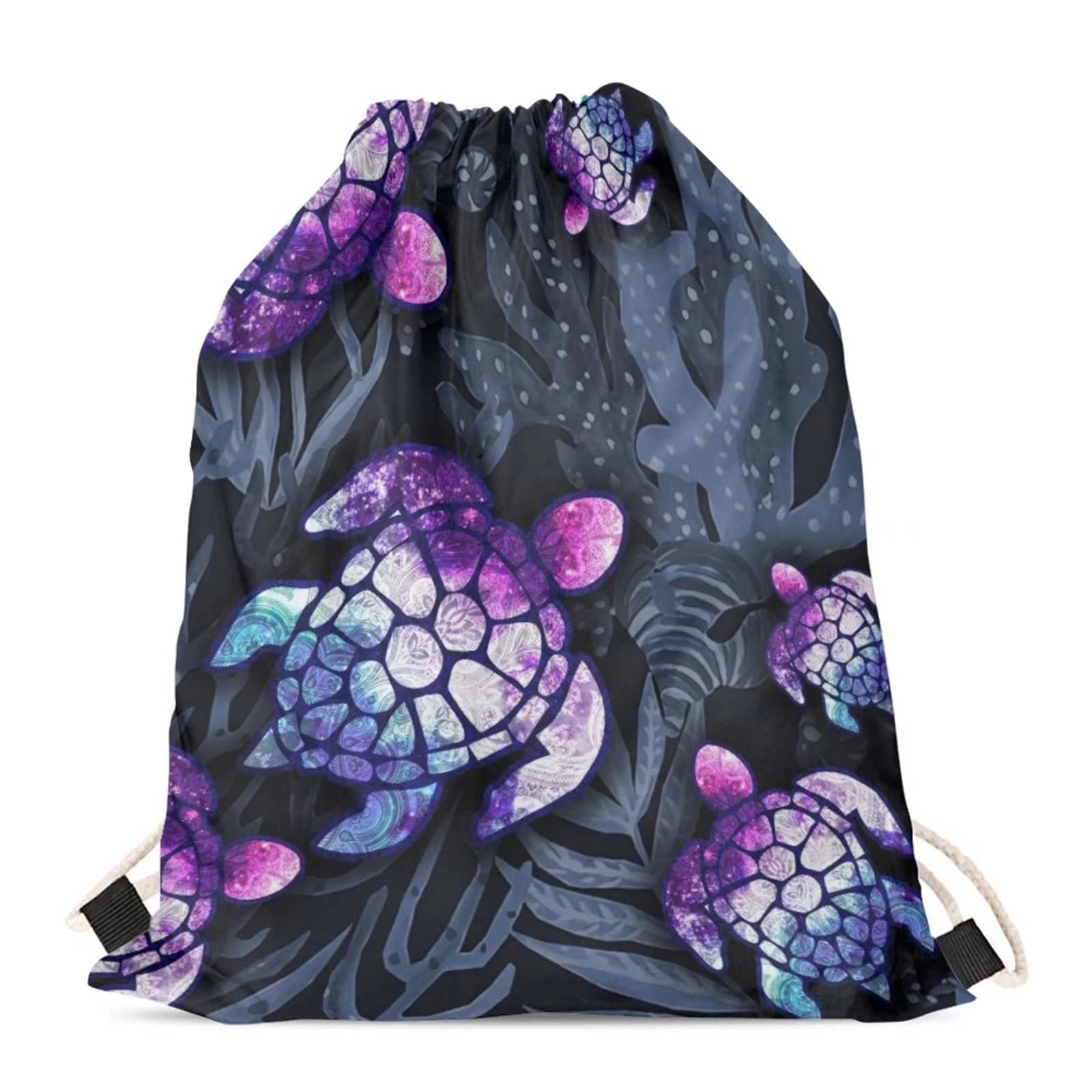 ZPINXIGN Kids Turtle Swim Bag - Waterproof Drawstring Backpack for Beach, Gym & Travel - Foldable Storage Pouch for Swimwear, Toys & Essentials - Perfect for Pool, Vacation & Sports Activities