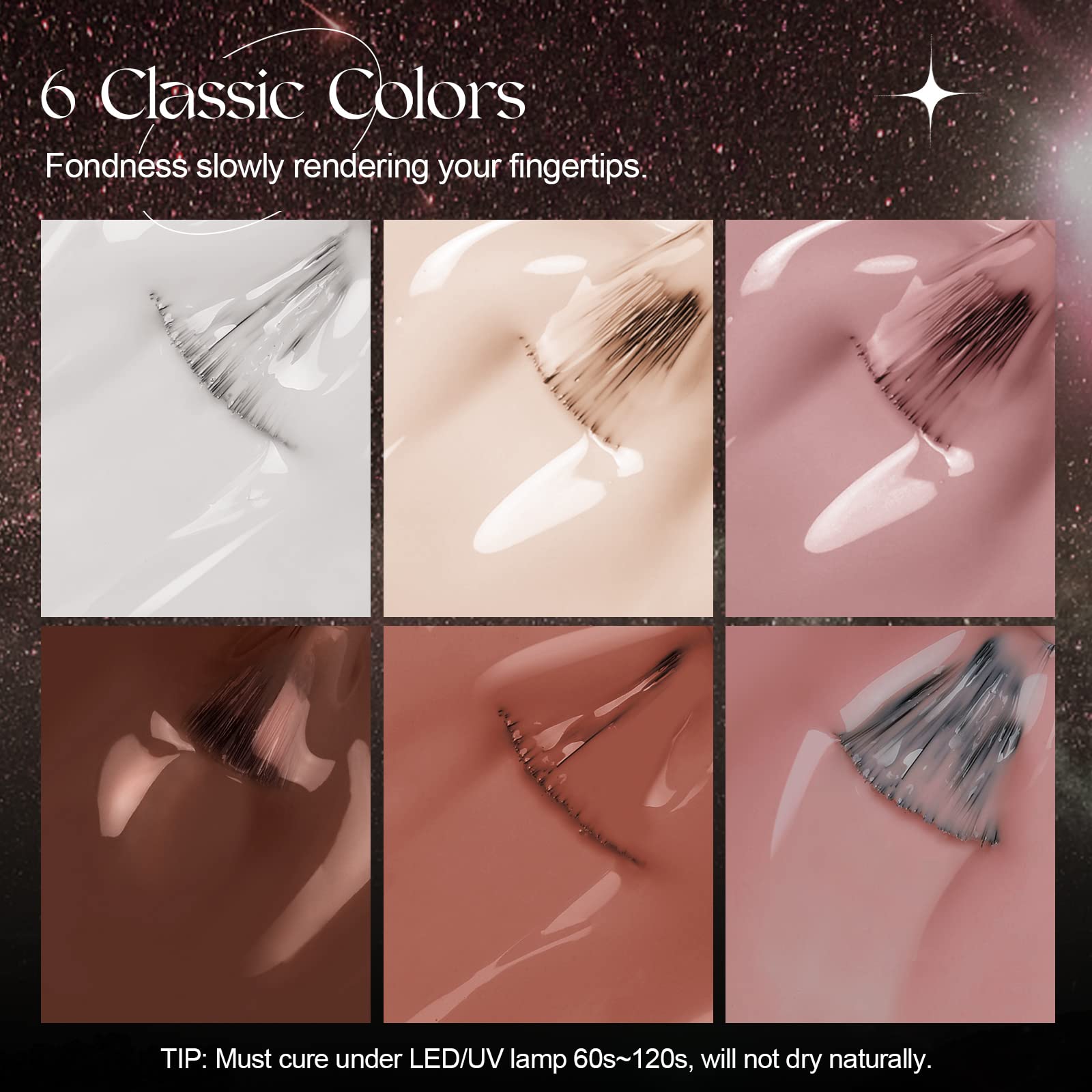 ROSALIND 6PCS Nude Gel Nail Polish Set - Long Lasting White & Nude Jelly Gel Polish Collection for Salon & Home Manicure | Perfect for Weddings, Parties & Everyday Wear