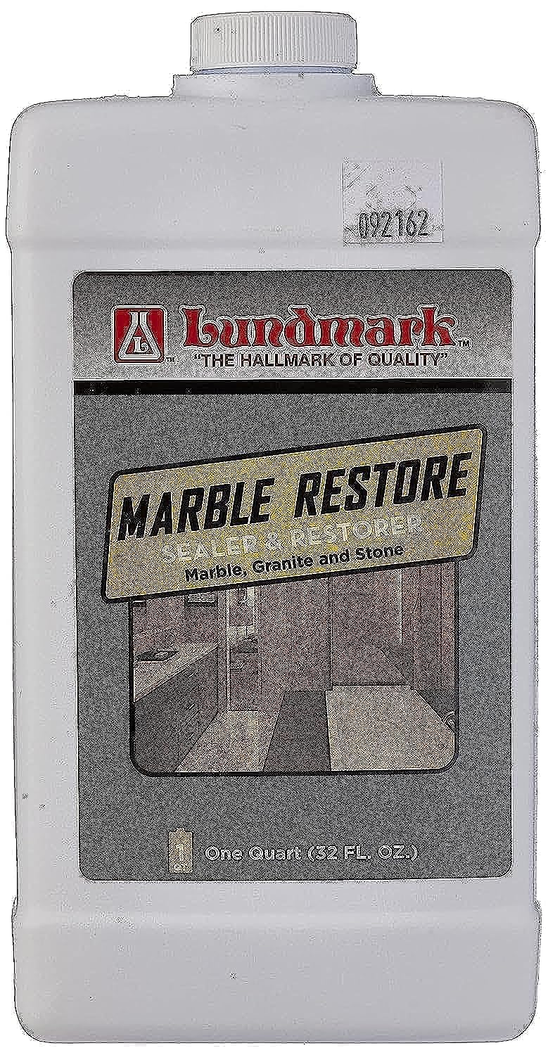 Lundmark Marble Restore - Premium Marble & Granite Sealer & Restorer (32 oz) - Protects & Enhances Natural Stone for Countertops, Floors & Showers - 3536F32-6