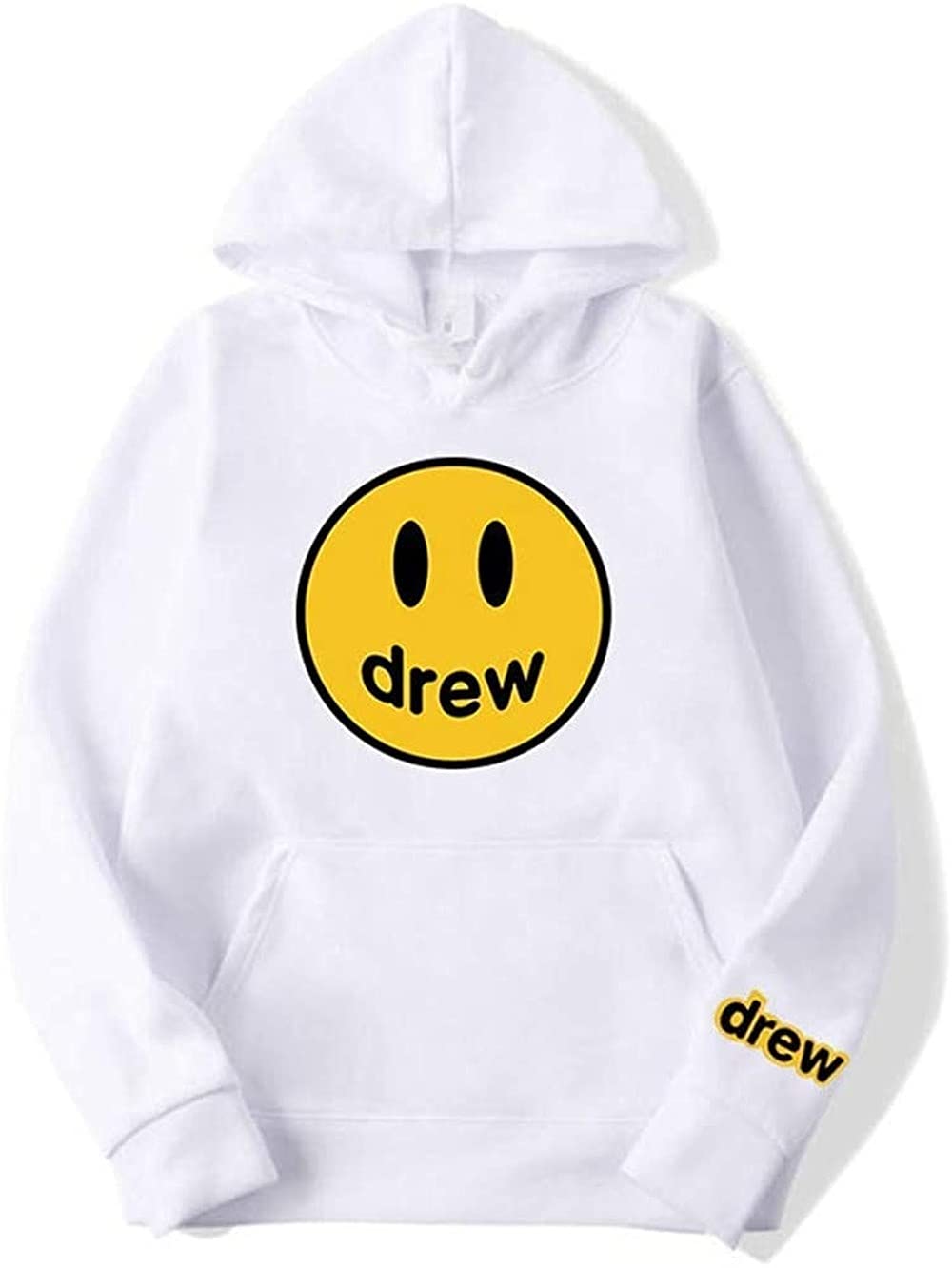 Drew House Merch Justin Bieber Smiley Face Hoodie - Hip Hop Sweatshirt for Men & Women - Unisex Fan Clothing for Streetwear & Casual Outfits