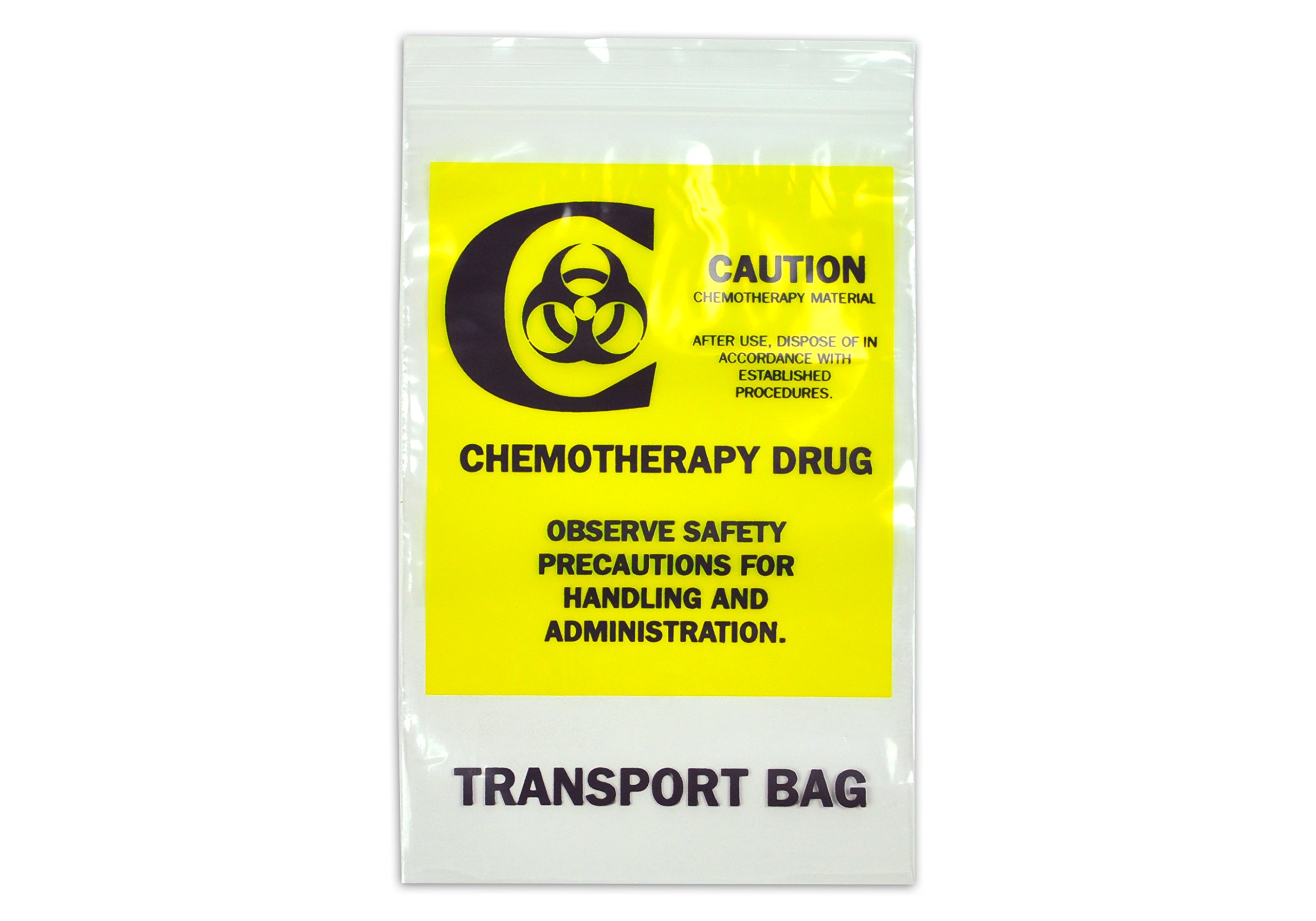 Chemotherapy Transfer Bag - Seal Top Reclosable Pouch for Medical Supplies & Medication | Ideal for Hospital, Clinic & Home Healthcare Use