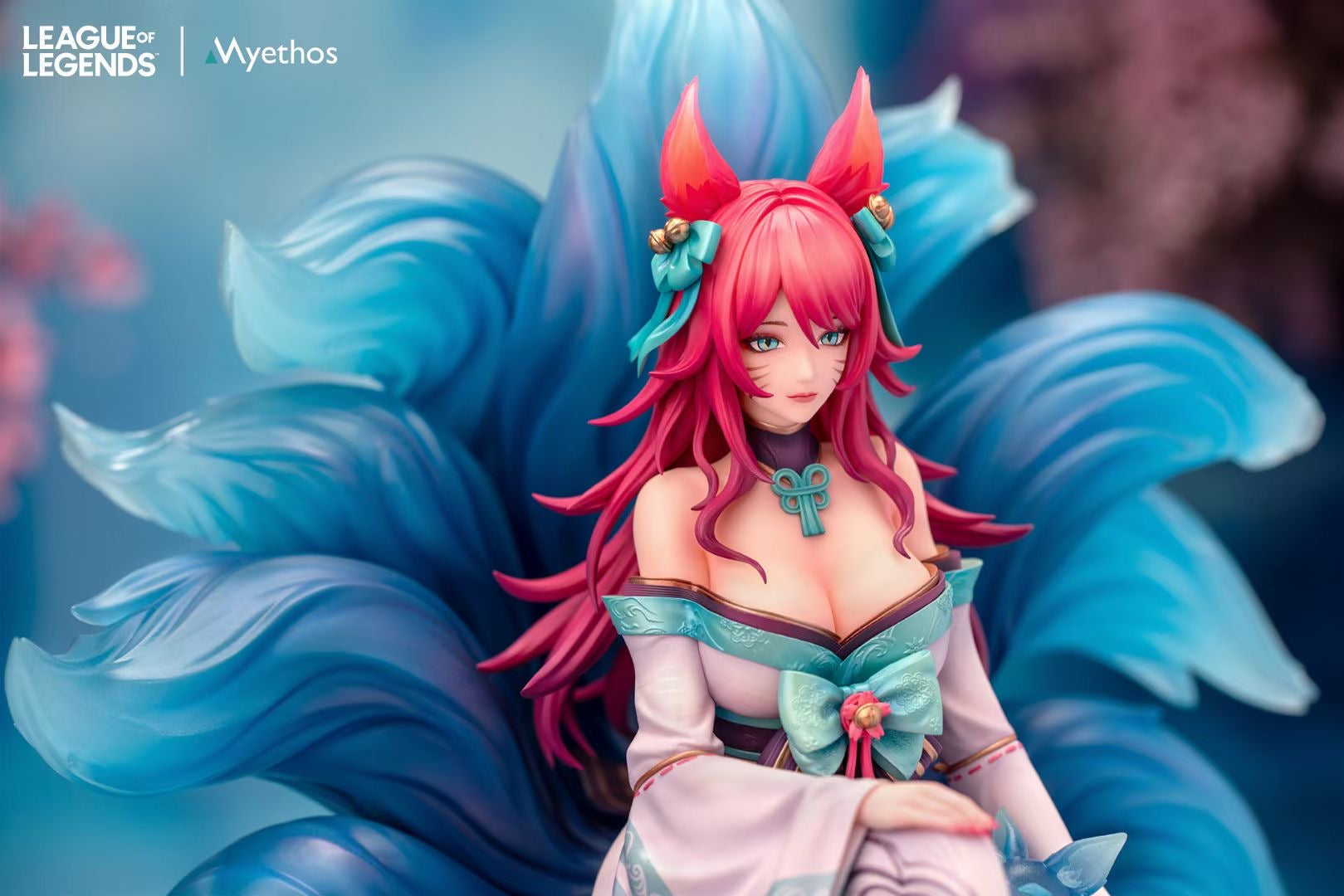Myethos Studio League of Legends Soul Lotus Ahri Statue - Collector's Edition Anime Figure for Gamers & Fans | Perfect for Display, Gaming Room Decor, and Cosplay Inspiration