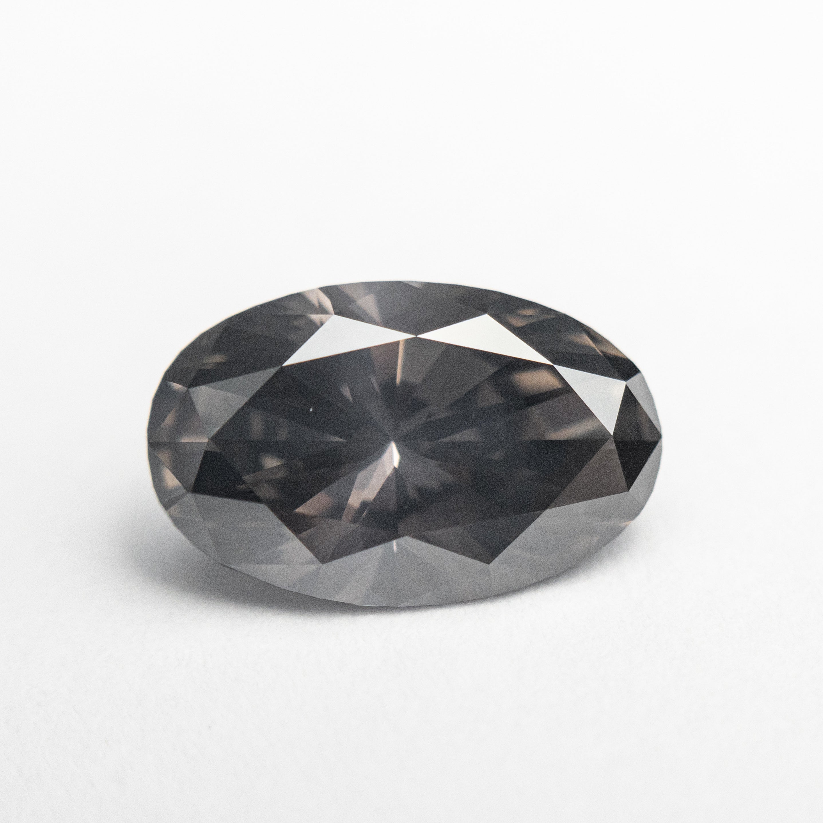 2.41ct GIA Certified Fancy Grey Oval Diamond (11.20x7.13x4.60mm) - SI2 Clarity Brilliant Cut for Engagement Rings & Fine Jewelry