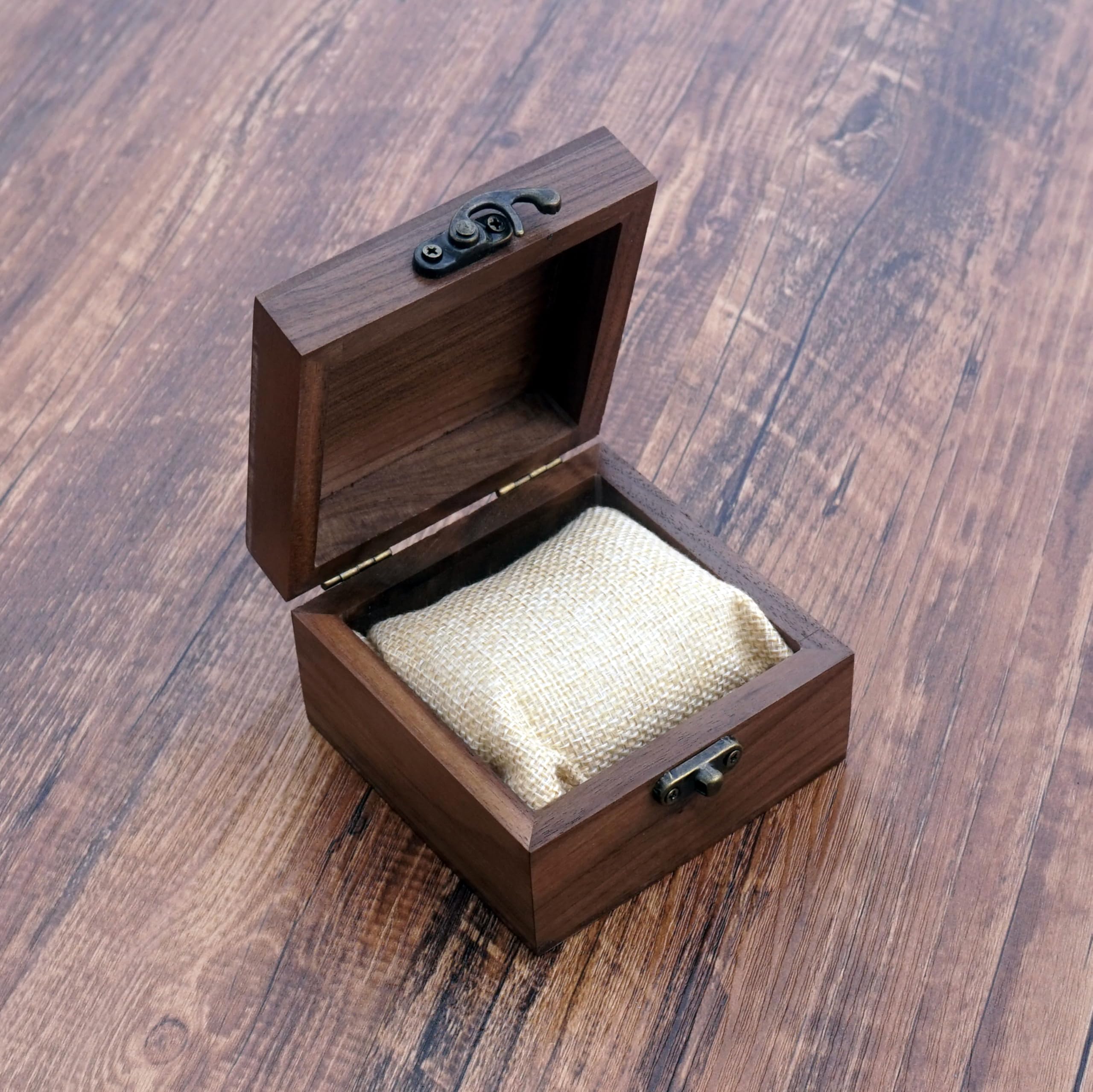 Handmade Walnut Wood Jewelry Box - Keepsake Storage for Necklaces, Rings & Watches - Perfect Gift for Women, Men & Crafters - Elegant Home Decor & Wedding Present