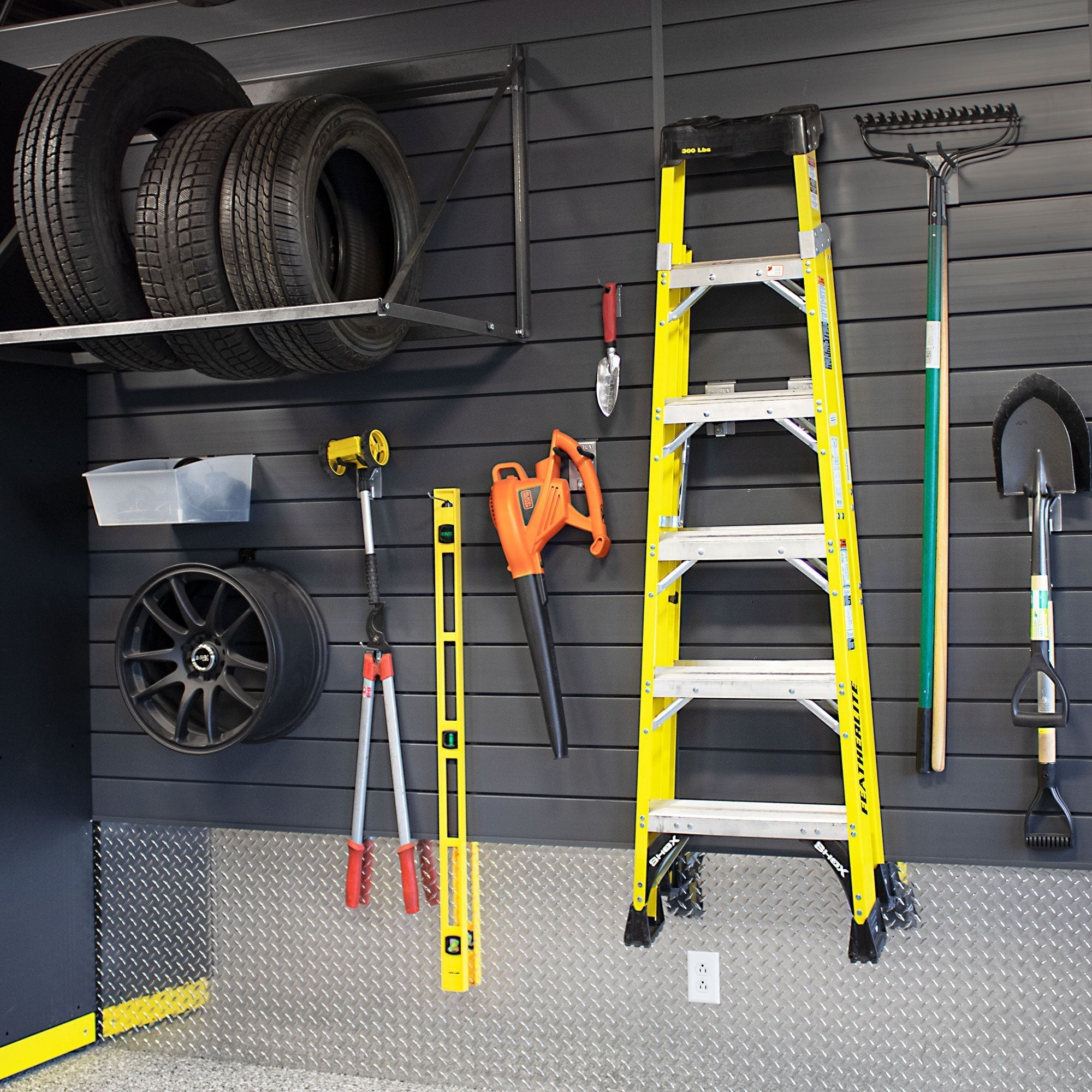 4 ft. x 8 ft. PVC Slatwall Panel - 4 Pack (128 sq ft) - Retail Store Display, Garage Organization & Wall Storage Solution