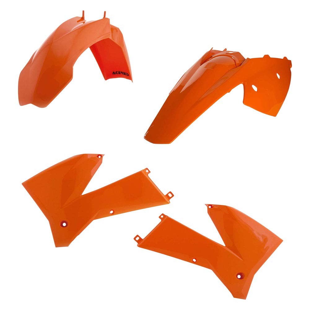 Acerbis Replica Plastic Kit KTM Orange for KTM 525 XC-W 2007 - Durable Replacement Body Parts for Off-Road & Motocross Racing