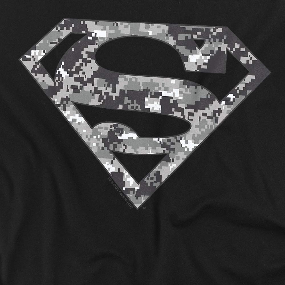 Superman Urban Camo Shield Graphic Women's T-Shirt - Comfortable Casual Tee for Superhero Fans, Streetwear & Everyday Wear