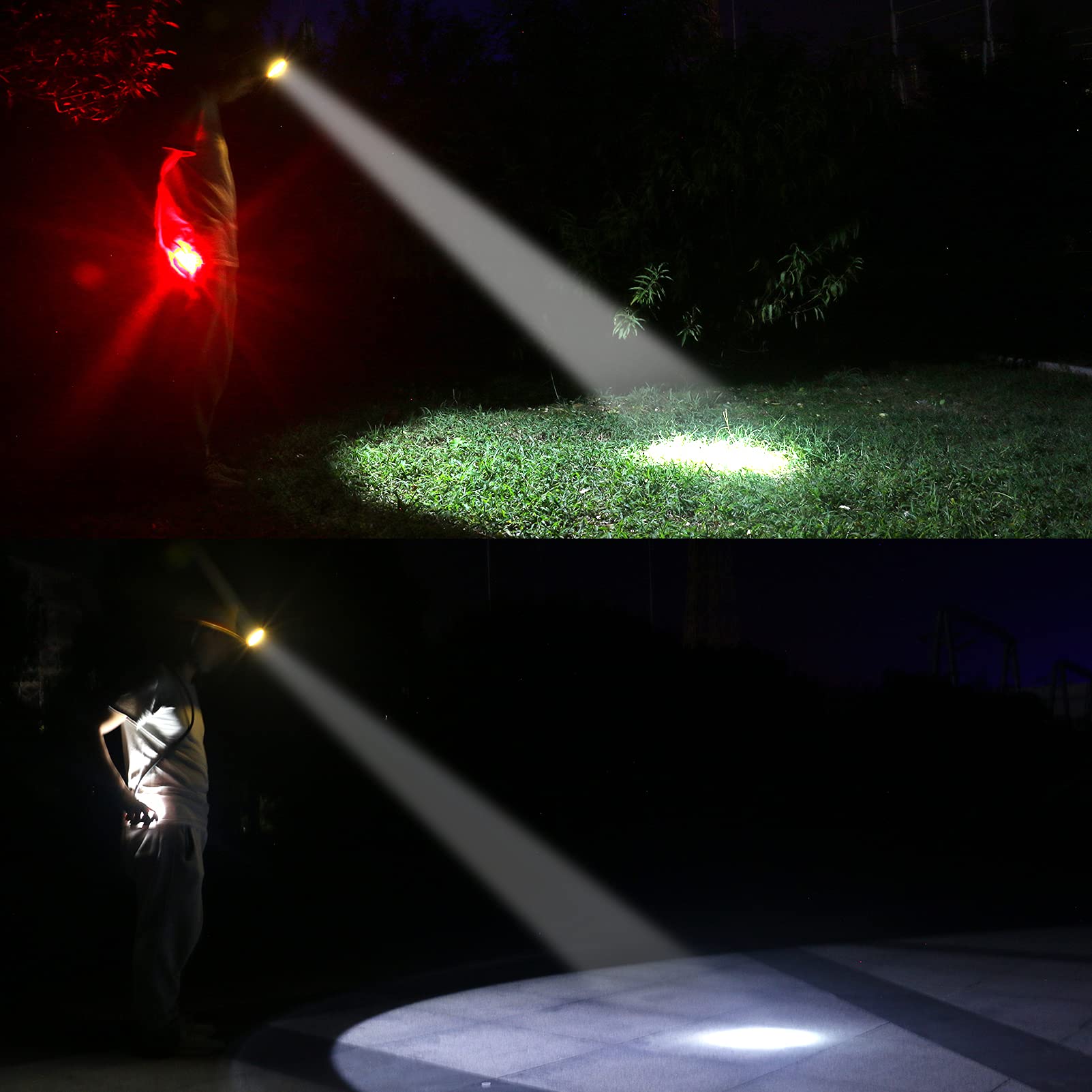 Super Bright Rechargeable LED Headlamp for Hunting & Mining - 1+2 LED Lights, Waterproof & Explosion Proof Hard Hat Light - Perfect for Night Hunting, Underground Mining, Construction & Outdoor Adventures