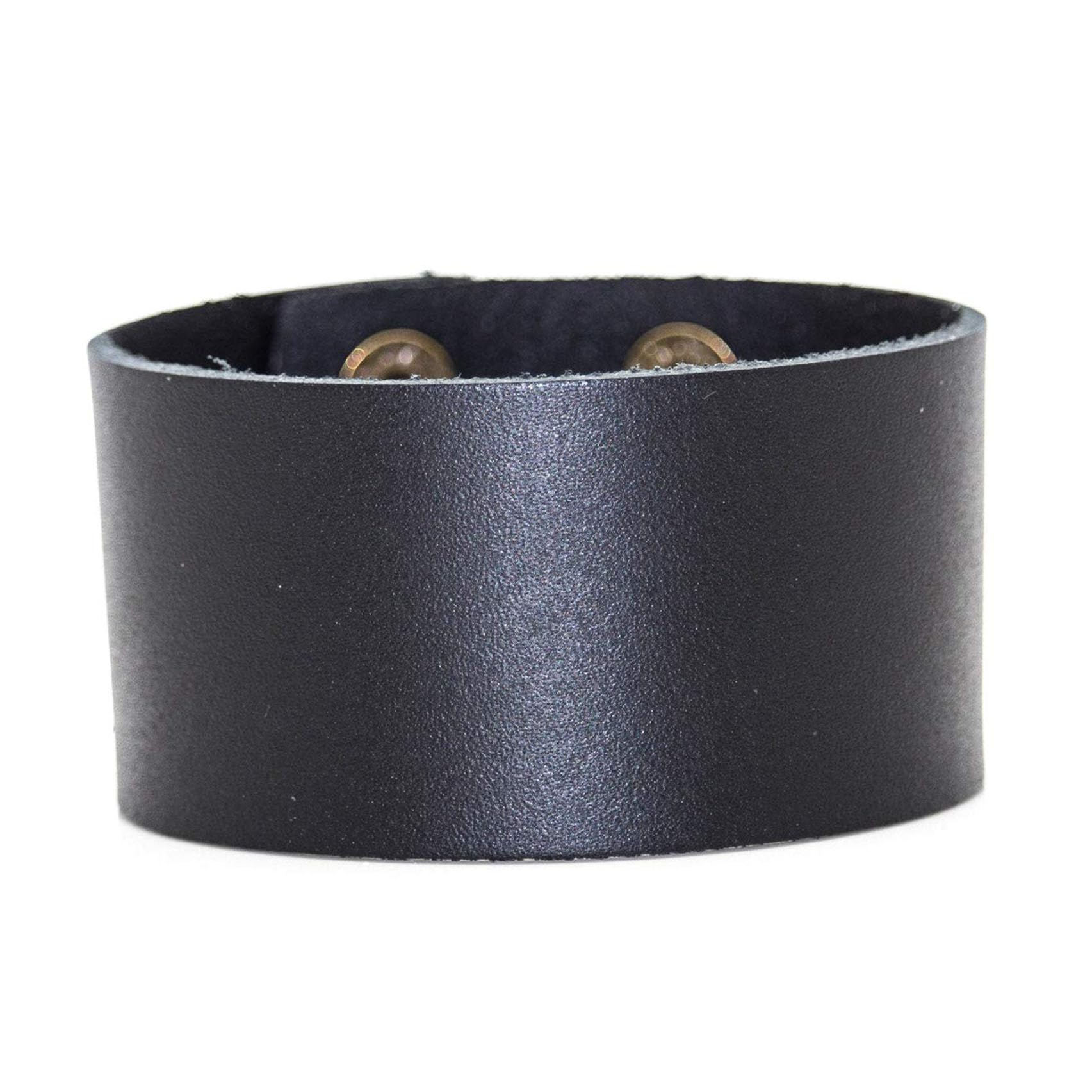 Punk Rock Wide Faux Leather Wristband - Retro Adjustable Snap Bracelet Arm Band Cuff for Men & Women - Perfect for Concerts, Festivals and Gothic Fashion Accessories