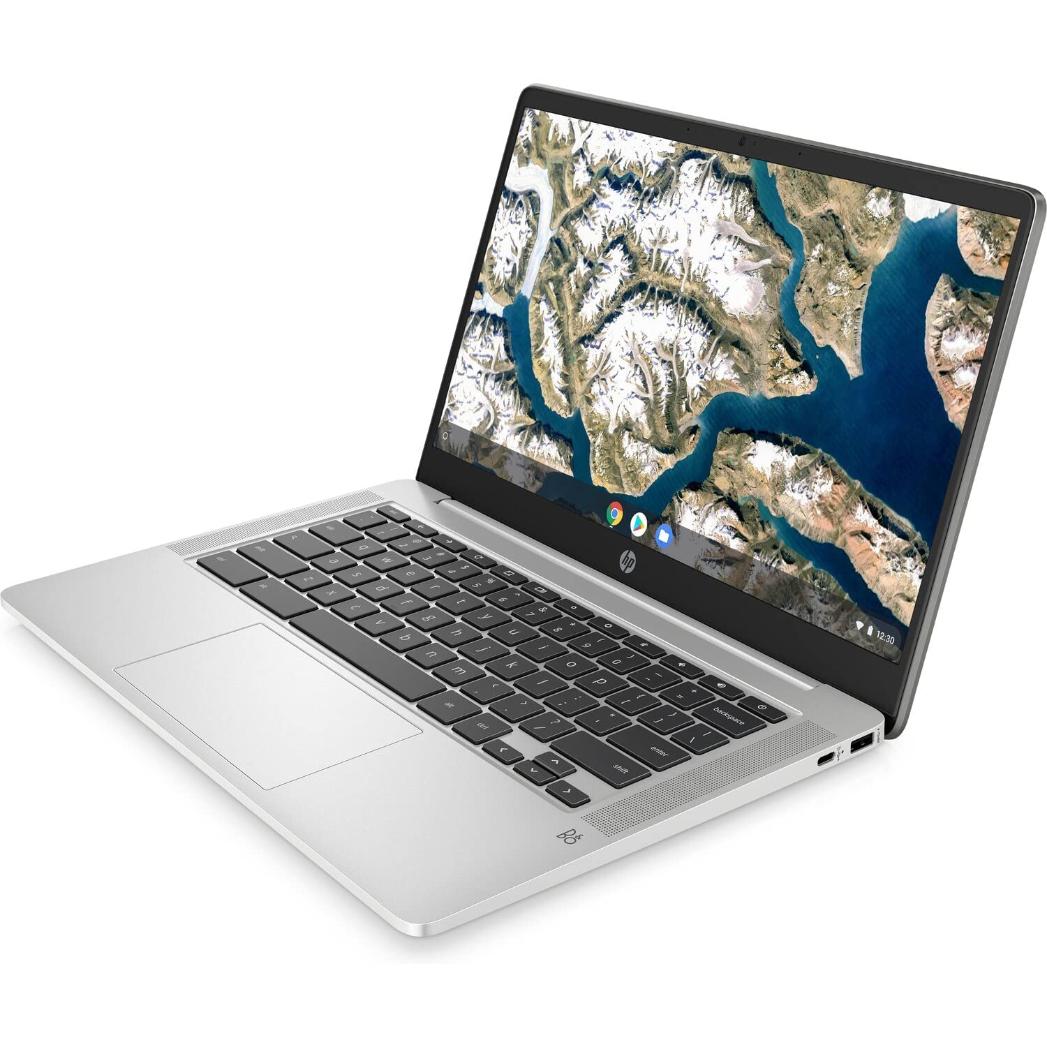 HP Chromebook 14a-na0052tg 14-inch HD Laptop | Intel Celeron N4120 | 4GB RAM | 64GB eMMC | WiFi & Bluetooth | Chrome OS | Renewed - Perfect for Students, Remote Work & Online Learning