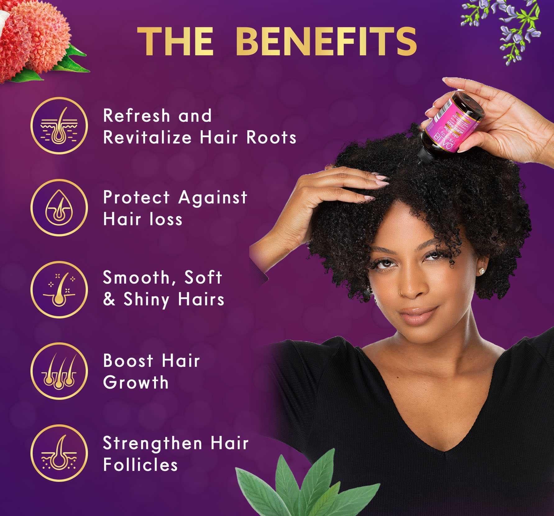 Blaq Luxury Hair Growth Oil with Biotin - Dry Scalp Treatment for Itchy Scalp, Hair Repair & Strengthening Serum for Frizzy Damaged Hair & Split Ends, 4oz (2 Pack) - Perfect for Daily Hair Care & Scalp Nourishment