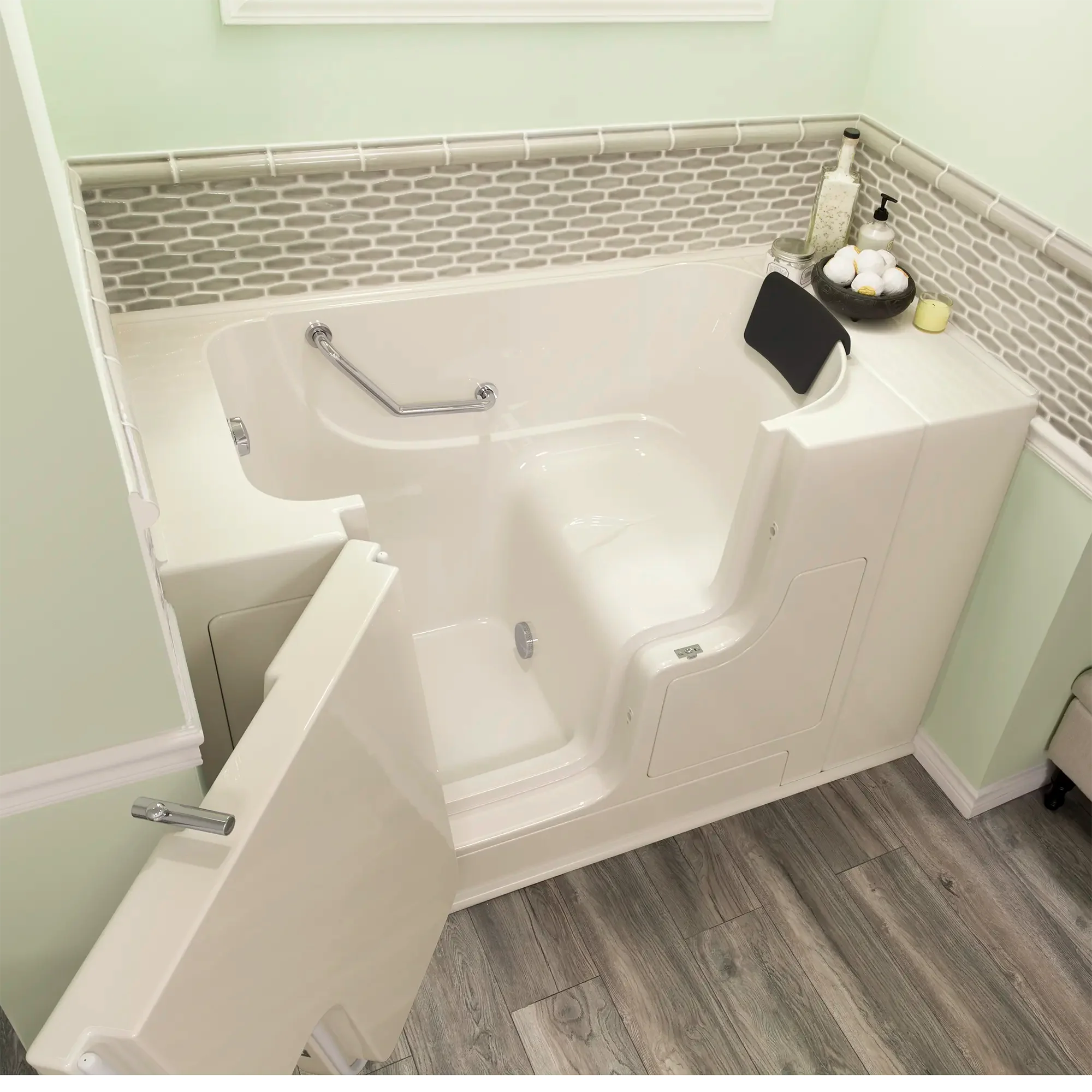 Premium 30 x 52 Inch Gelcoat Walk-In Bathtub with Soaker System - Left Hand Drain - Ideal for Seniors & Mobility Support - Spa-Like Relaxation at Home