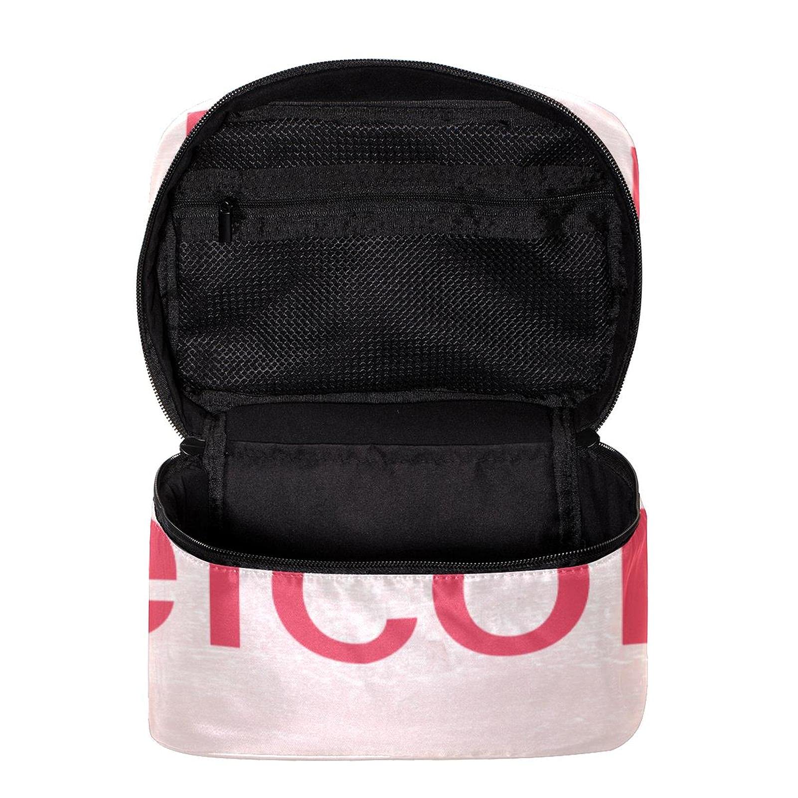 Floral Print Large Travel Makeup Bag - Waterproof Cosmetic Organizer with Zipper for Women & Girls | Perfect for Vacation, Gym, Beach Trips & Daily Use