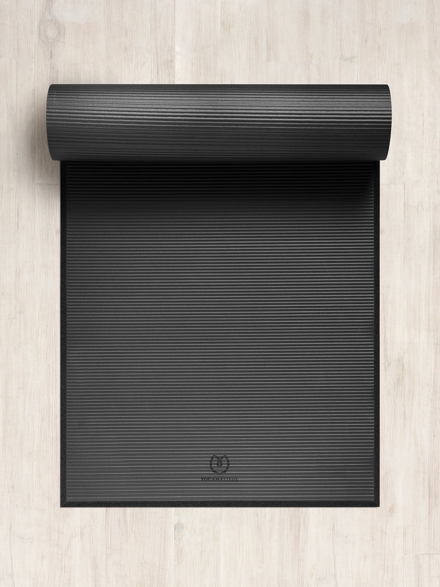 Yogamatters Ultra Lightweight Non-Slip Yoga Mat - Black | Perfect for Home Workouts, Travel & Studio Practice