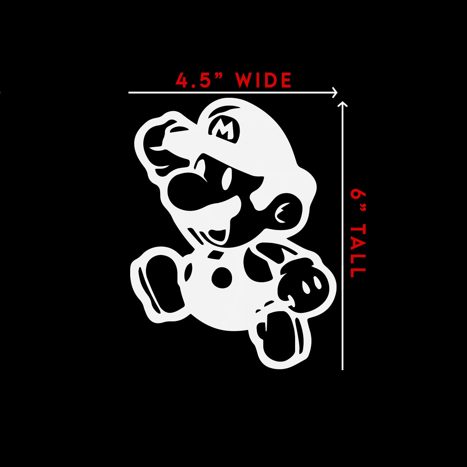 Jumping Mario Sticker Decal - 4.5